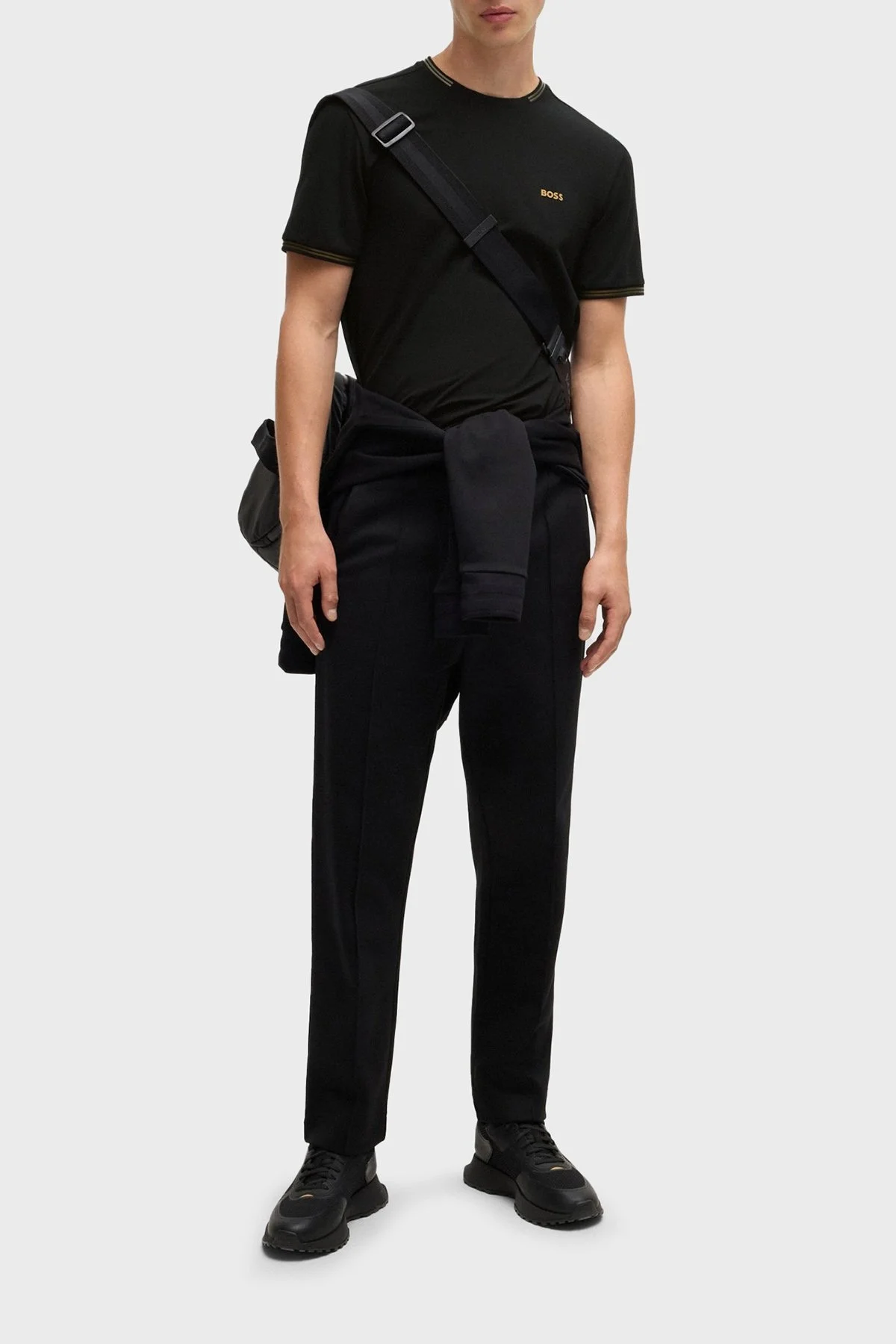 Boss Streç Pamuklu Regular Fit Bisiklet Yaka Erkek T Shirt 50521245 006 SİYAH - 2