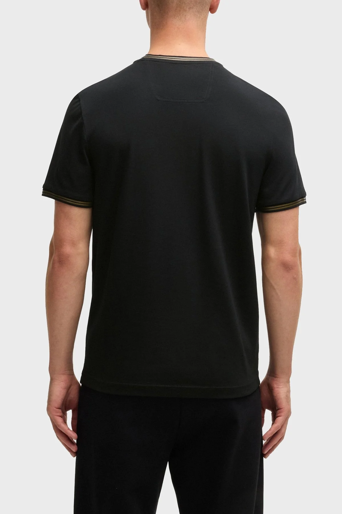 Boss Streç Pamuklu Regular Fit Bisiklet Yaka Erkek T Shirt 50521245 006 SİYAH - 3