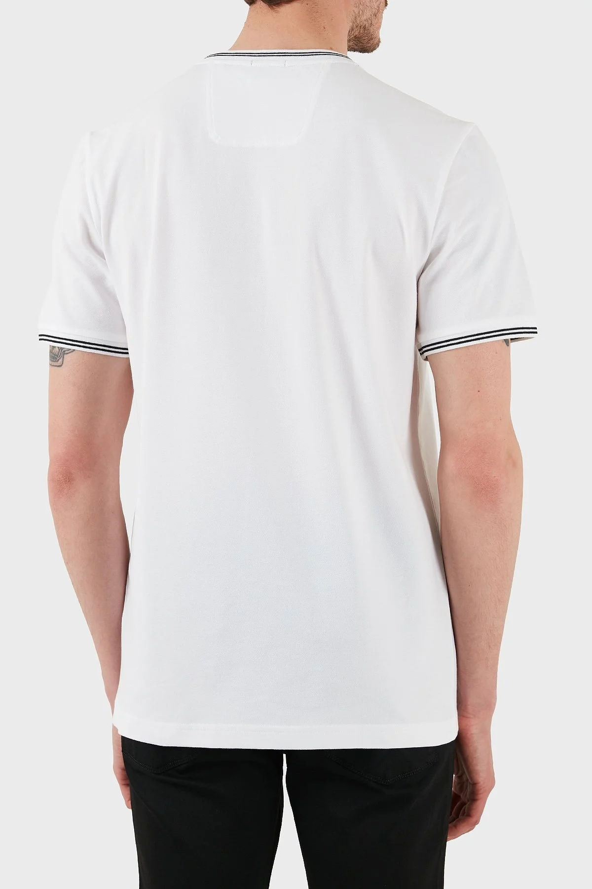 Boss Streç Pamuklu Regular Fit Bisiklet Yaka Erkek T Shirt 50521245 100 BEYAZ - 2