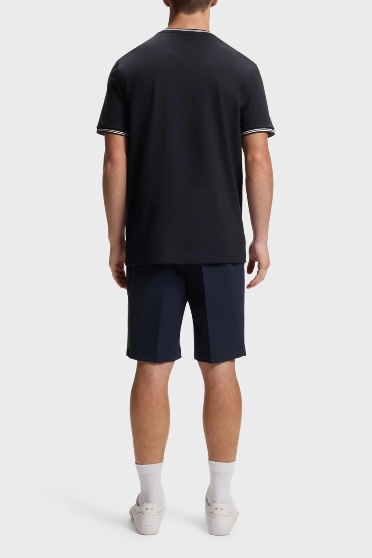 Boss Streç Pamuklu Regular Fit Bisiklet Yaka Erkek T Shirt 50521245 402 LACİVERT - 3