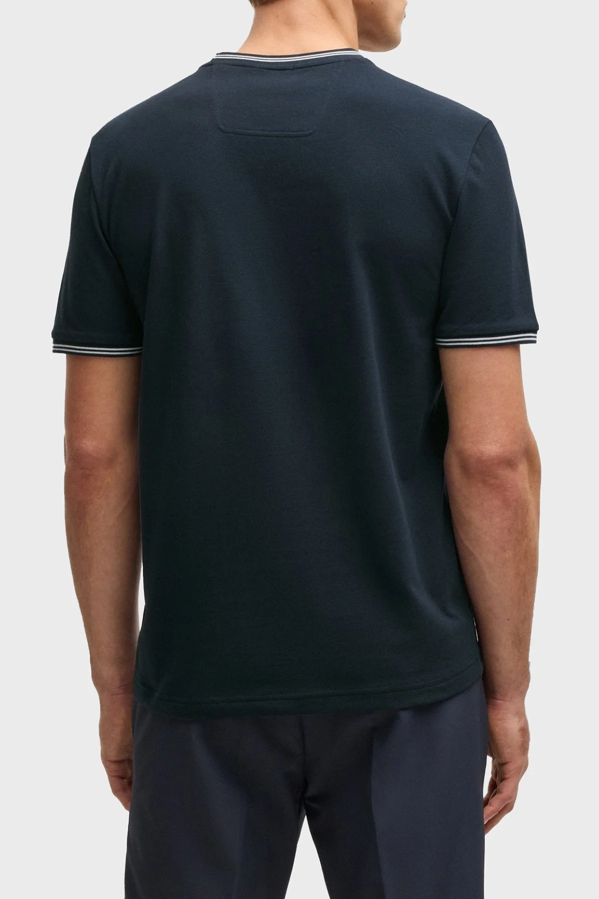 Boss Streç Pamuklu Regular Fit Bisiklet Yaka Erkek T Shirt 50521245 408 LACİVERT - 3