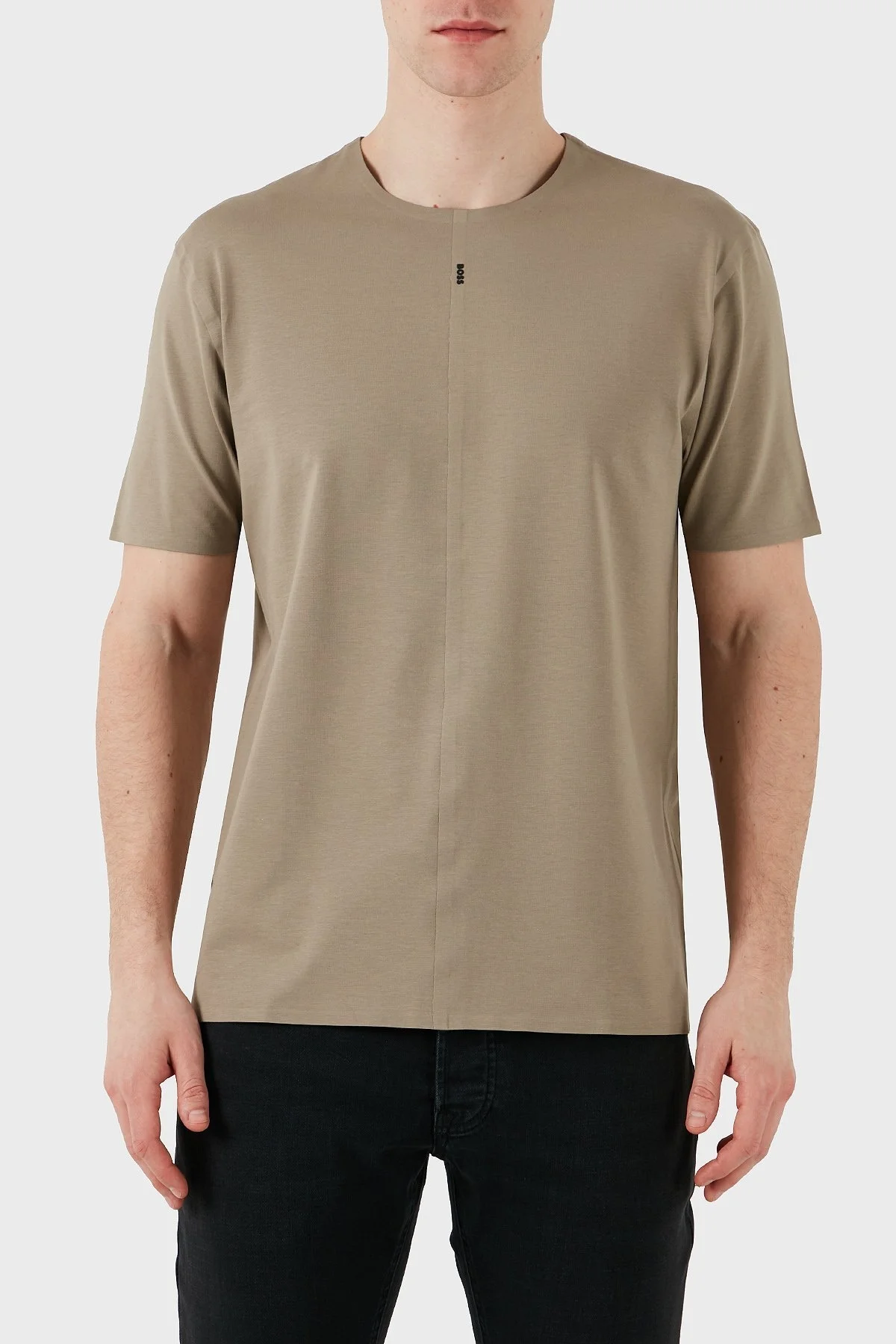 Boss Streç Pamuklu Regular Fit Bisiklet Yaka Erkek T Shirt 50533301 334 HAKİ - 1