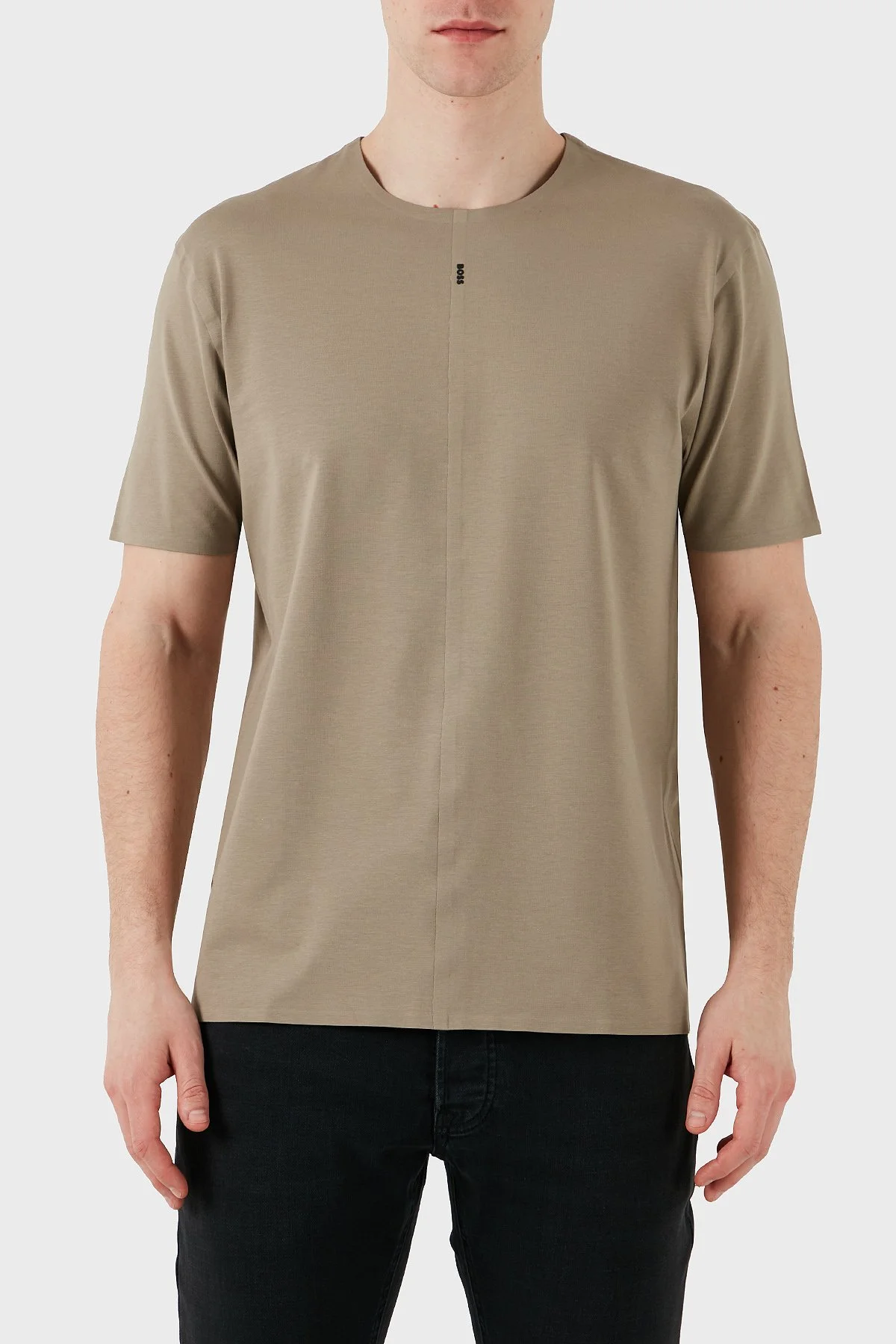 Boss Streç Pamuklu Regular Fit Bisiklet Yaka Erkek T Shirt 50533301 334 HAKİ - 1