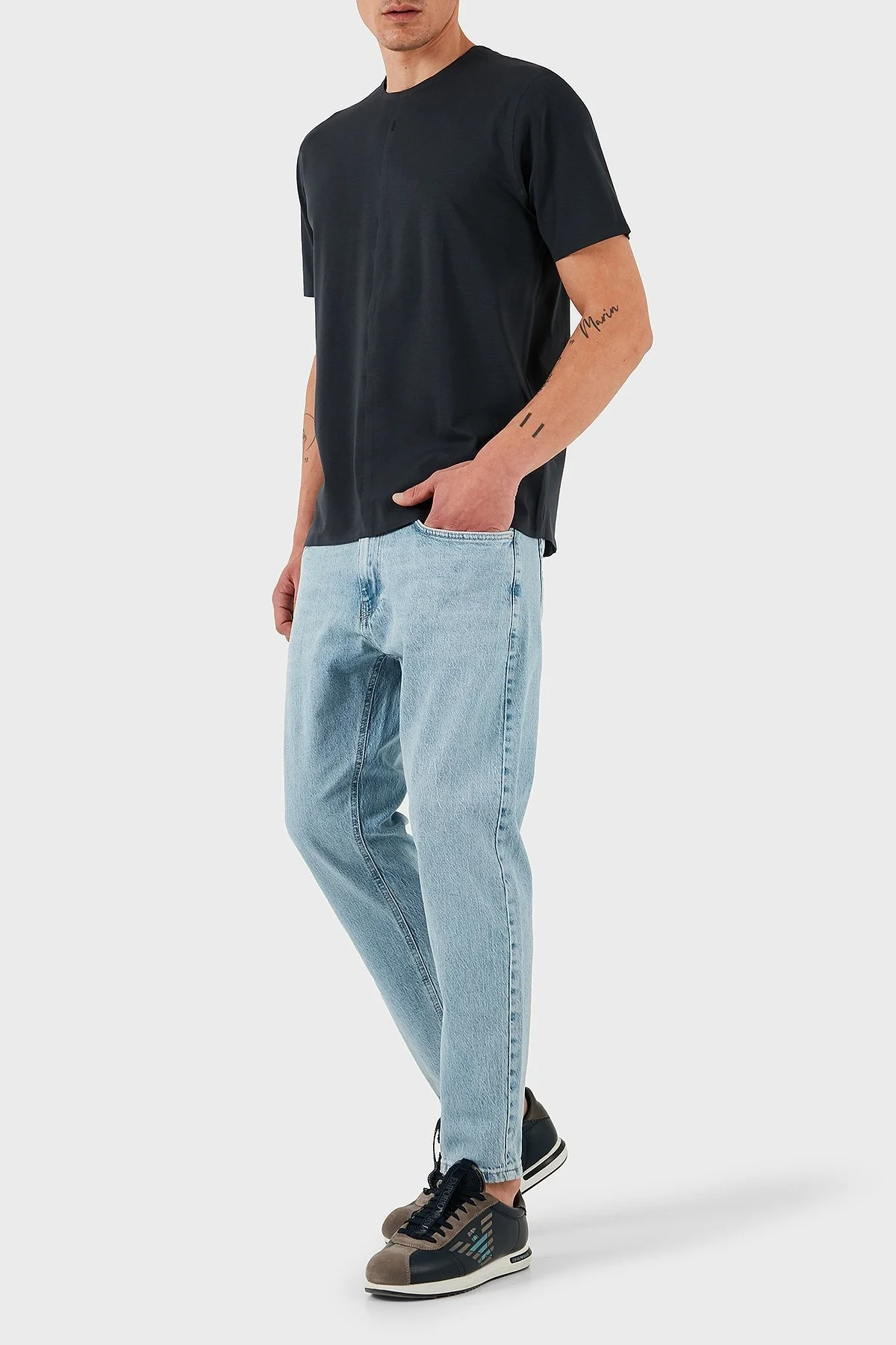 Boss Streç Pamuklu Regular Fit Bisiklet Yaka Erkek T Shirt 50533301 402 LACİVERT - 2