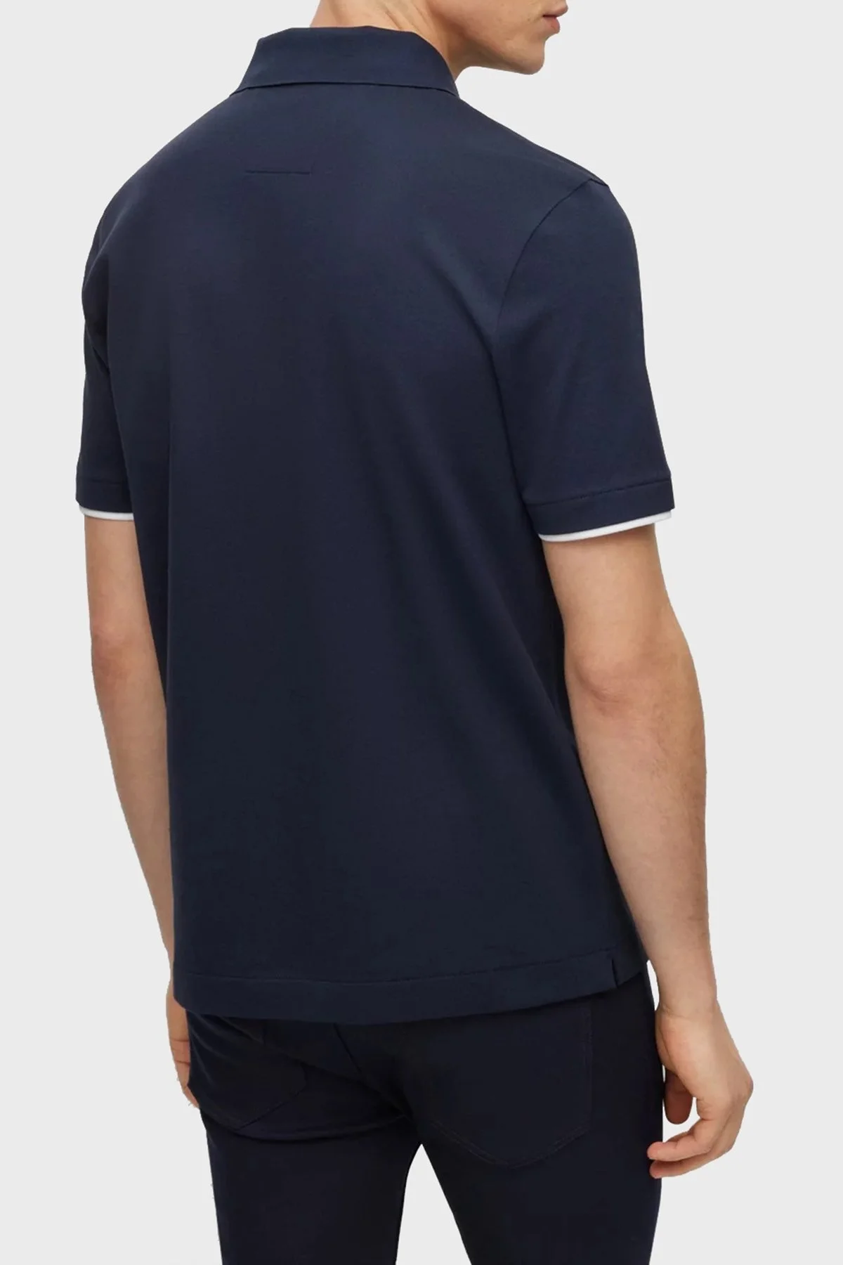 Boss Streç Pamuklu Regular Fit Düğmeli Erkek Polo T Shirt 50486178 404 LACİVERT - 3