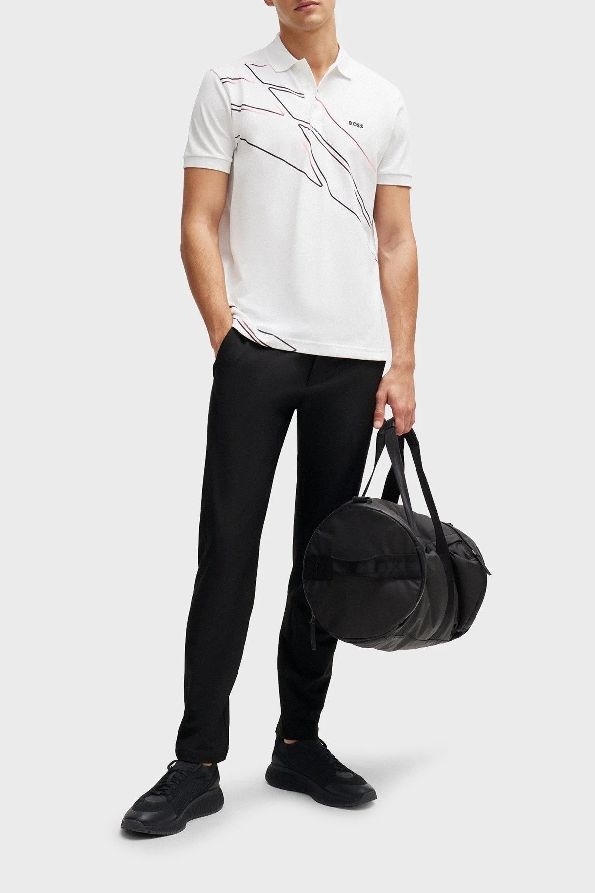 Boss Streç Pamuklu Regular Fit Düğmeli Erkek Polo Yaka T Shirt 50512766 100 BEYAZ - 2