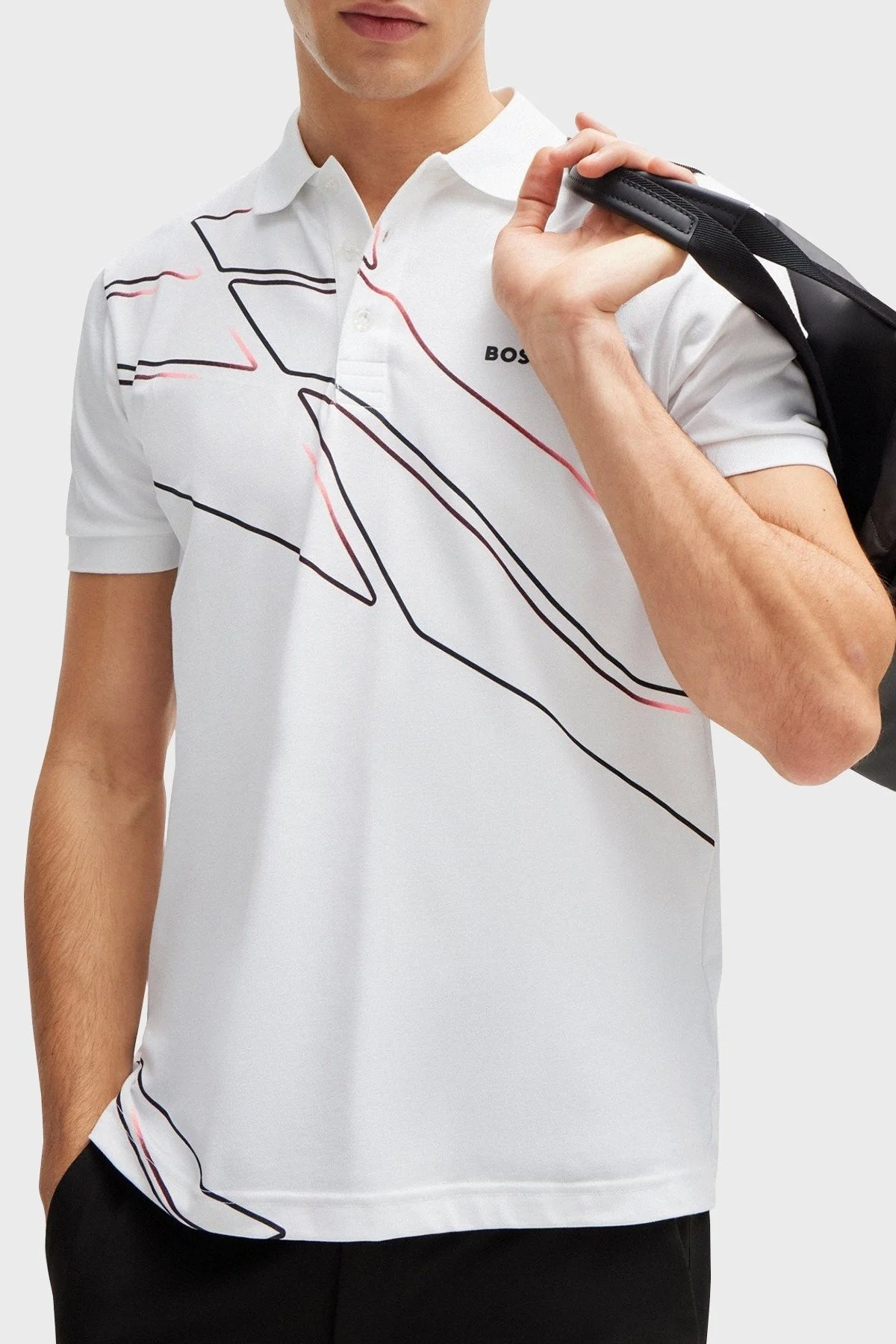 Boss Streç Pamuklu Regular Fit Düğmeli Erkek Polo Yaka T Shirt 50512766 100 BEYAZ - 4