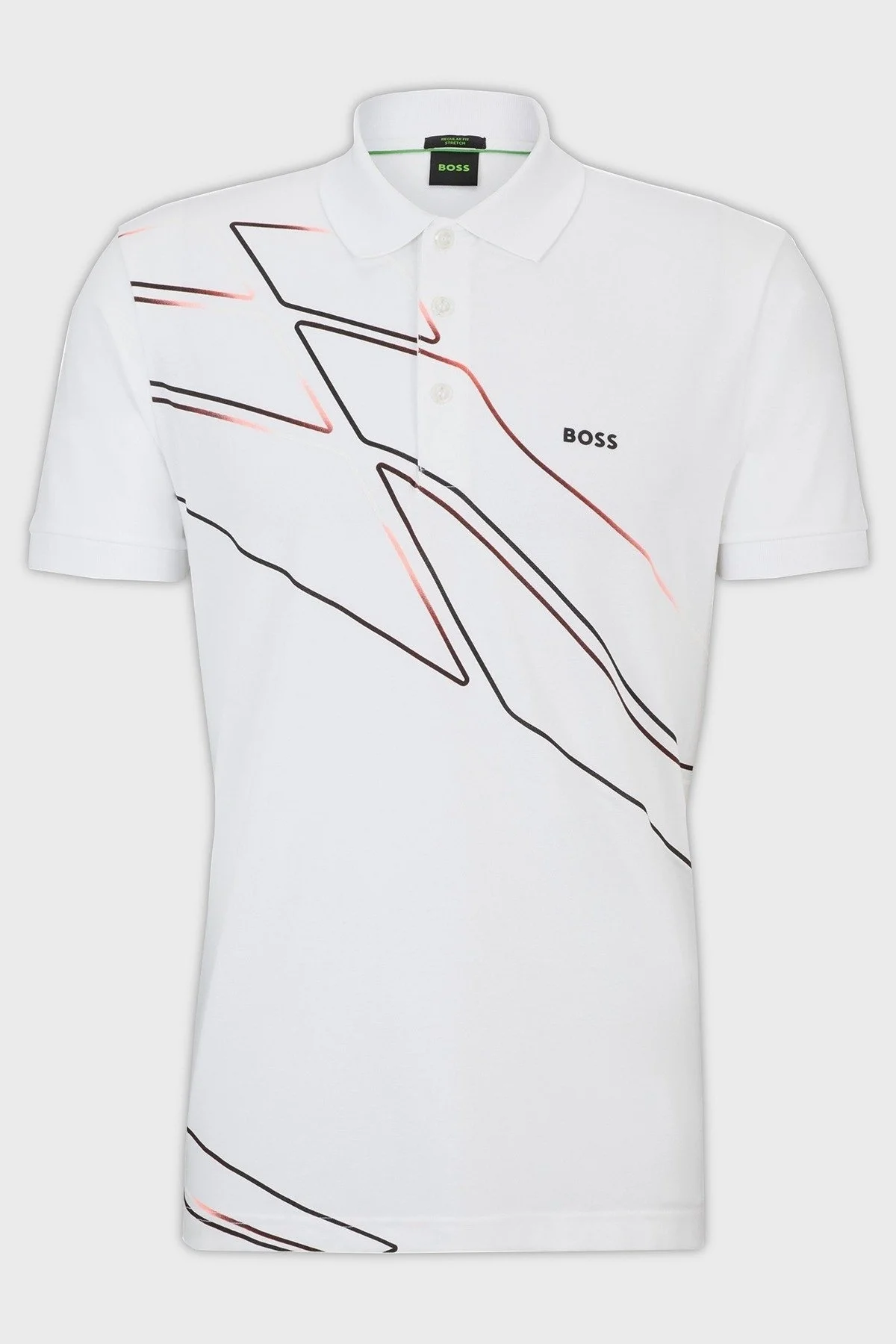 Boss Streç Pamuklu Regular Fit Düğmeli Erkek Polo Yaka T Shirt 50512766 100 BEYAZ - 5