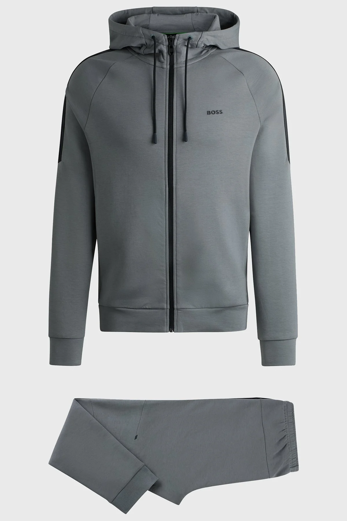 Boss Streç Pamuklu Regular Fit Erkek Eşofman Takımı 50519395 251 GRİ - 5