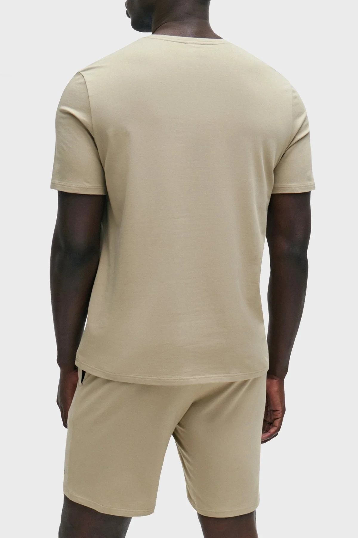 Boss Streç Pamuklu Regular Fit Erkek T Shirt 50515395 255 BEJ - 2