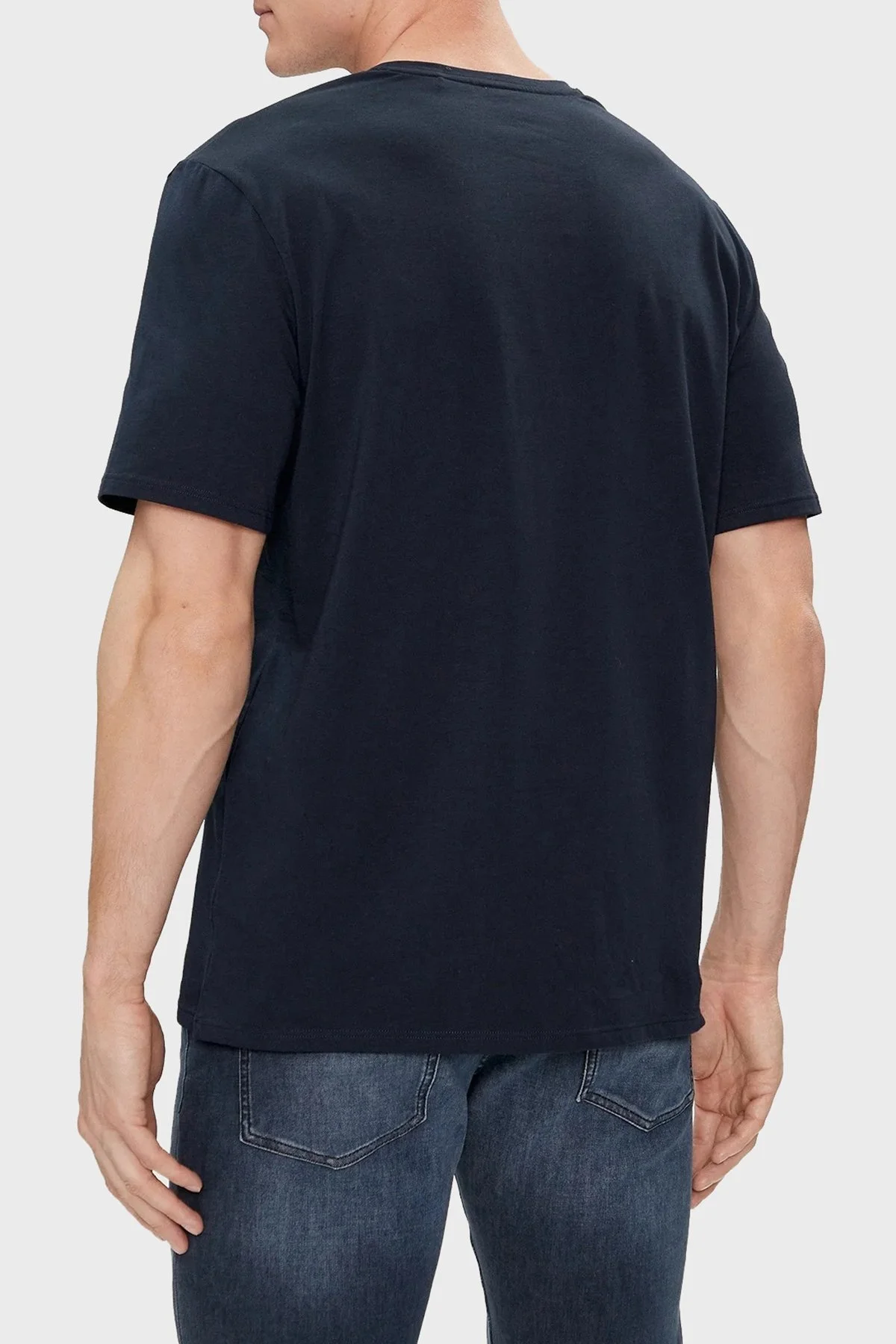 Boss Streç Pamuklu Regular Fit Erkek T Shirt 50515395 402 LACİVERT - 2