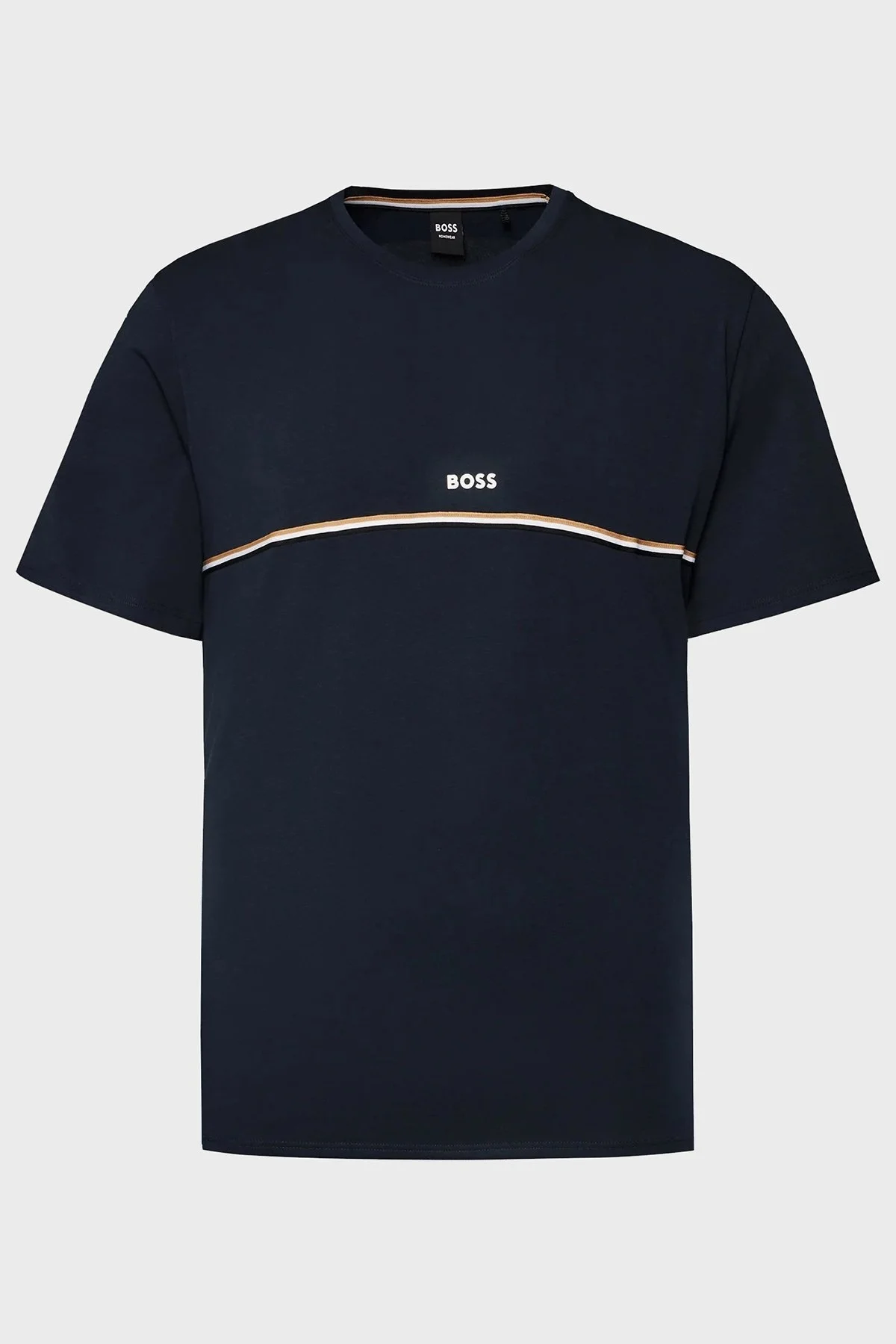 Boss Streç Pamuklu Regular Fit Erkek T Shirt 50515395 402 LACİVERT - 6