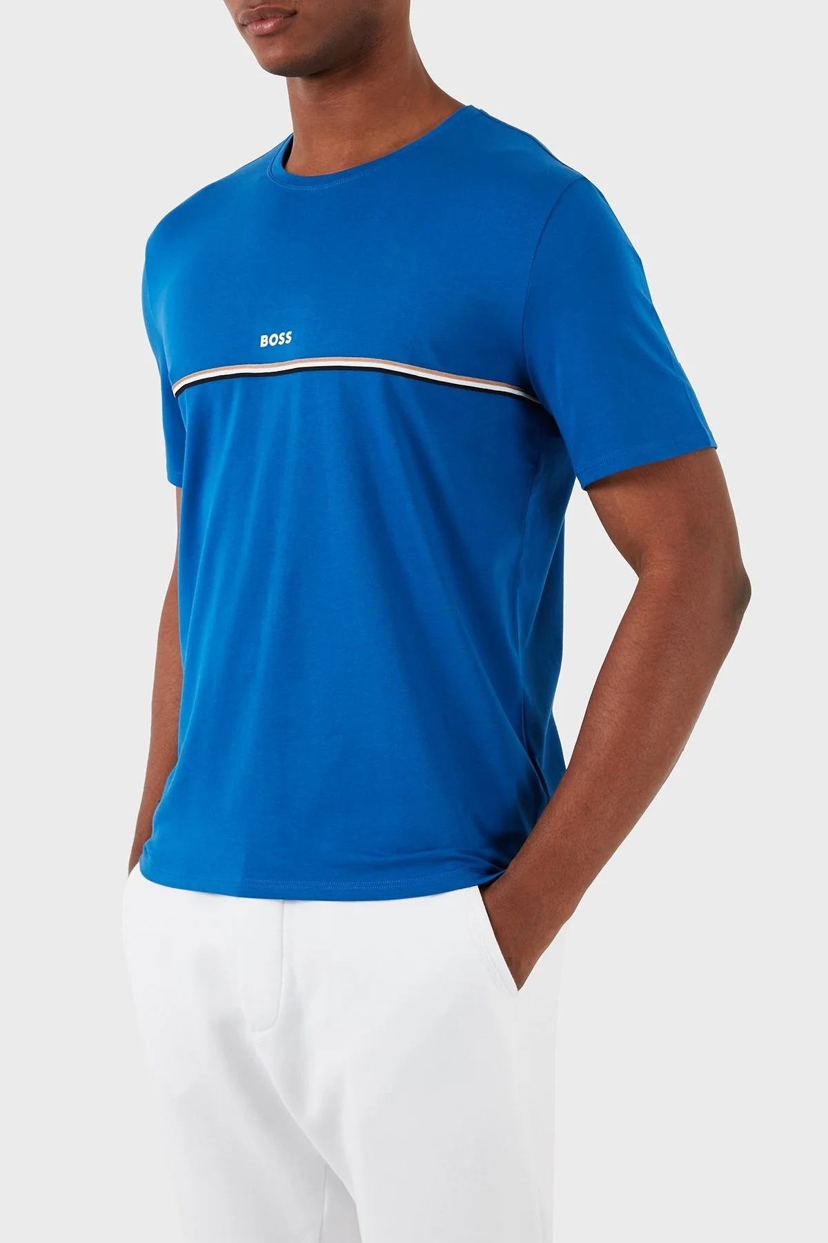Boss Streç Pamuklu Regular Fit Erkek T Shirt 50515395 423 SAKS - 3