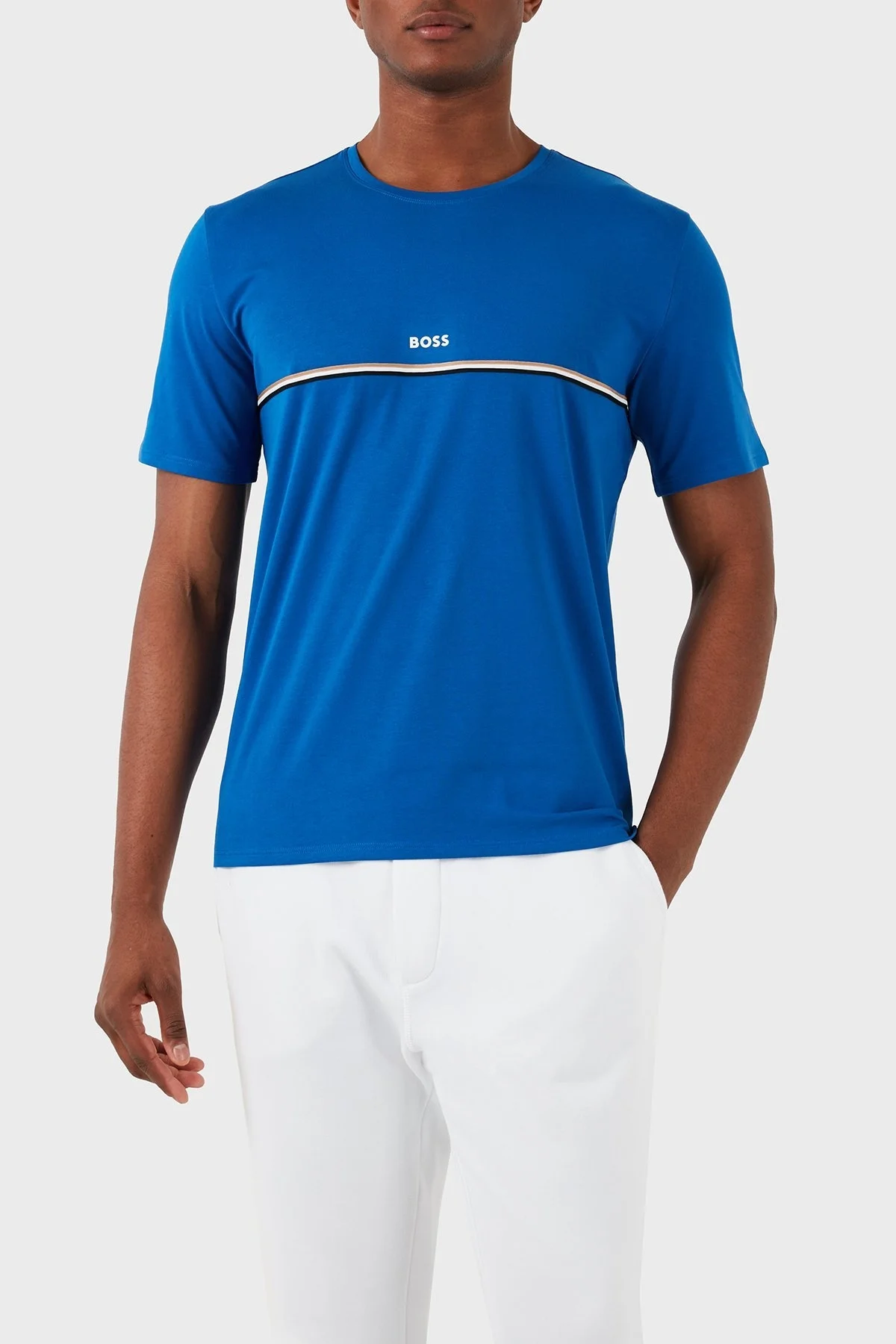 Boss Streç Pamuklu Regular Fit Erkek T Shirt 50515395 423 SAKS - 4