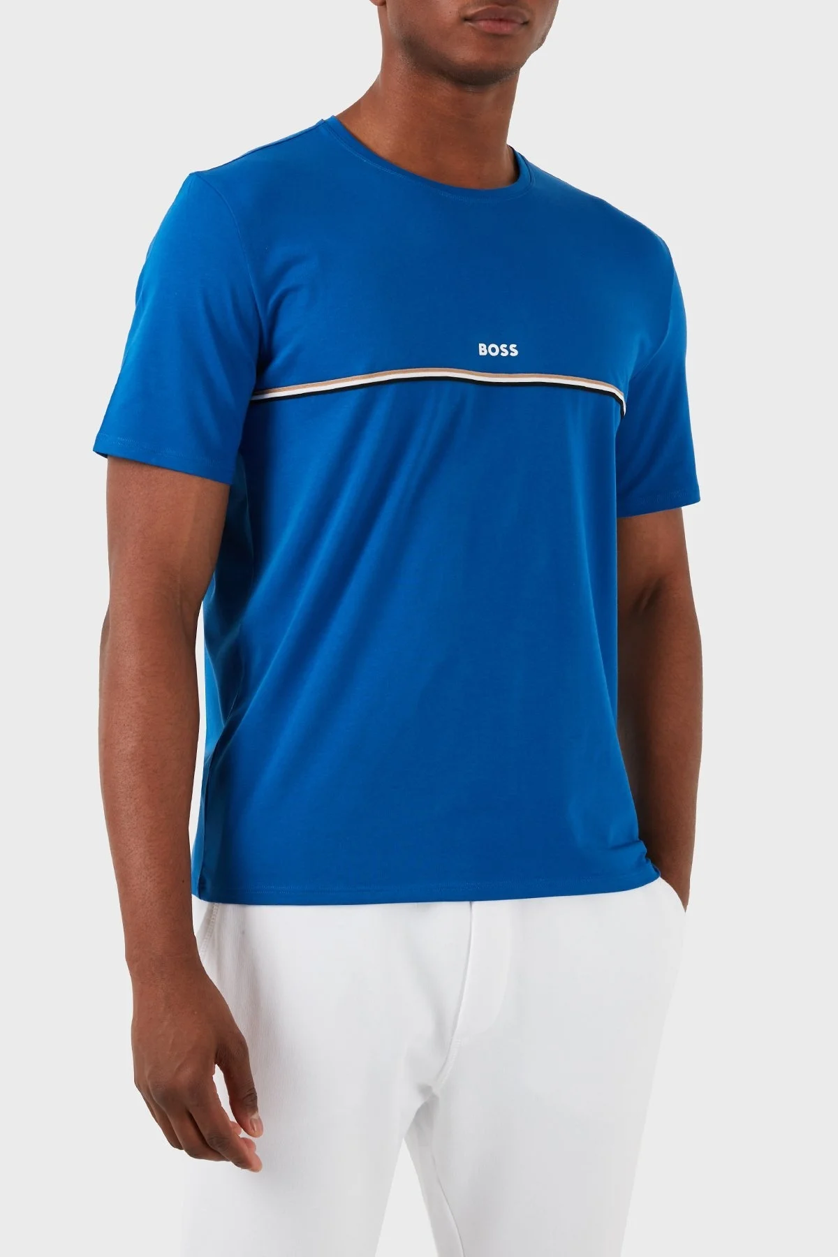 Boss Streç Pamuklu Regular Fit Erkek T Shirt 50515395 423 SAKS - 5