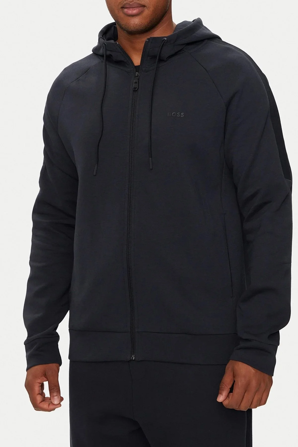 Boss Streç Pamuklu Regular Fit Kapüşonlu Erkek Eşofman Takımı 50519395 402 LACİVERT - 3