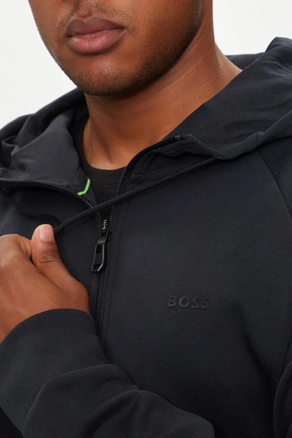 Boss Streç Pamuklu Regular Fit Kapüşonlu Erkek Eşofman Takımı 50519395 402 LACİVERT - 5