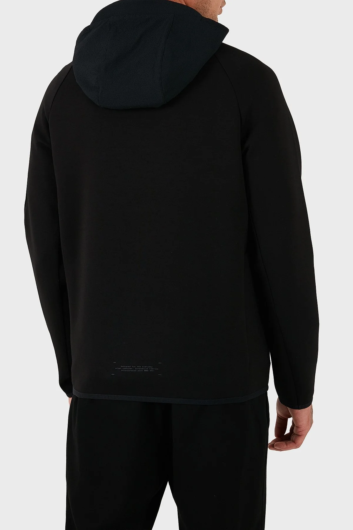 Boss Streç Pamuklu Regular Fit Kapüşonlu Erkek Sweat 50543921 001 SİYAH - 3