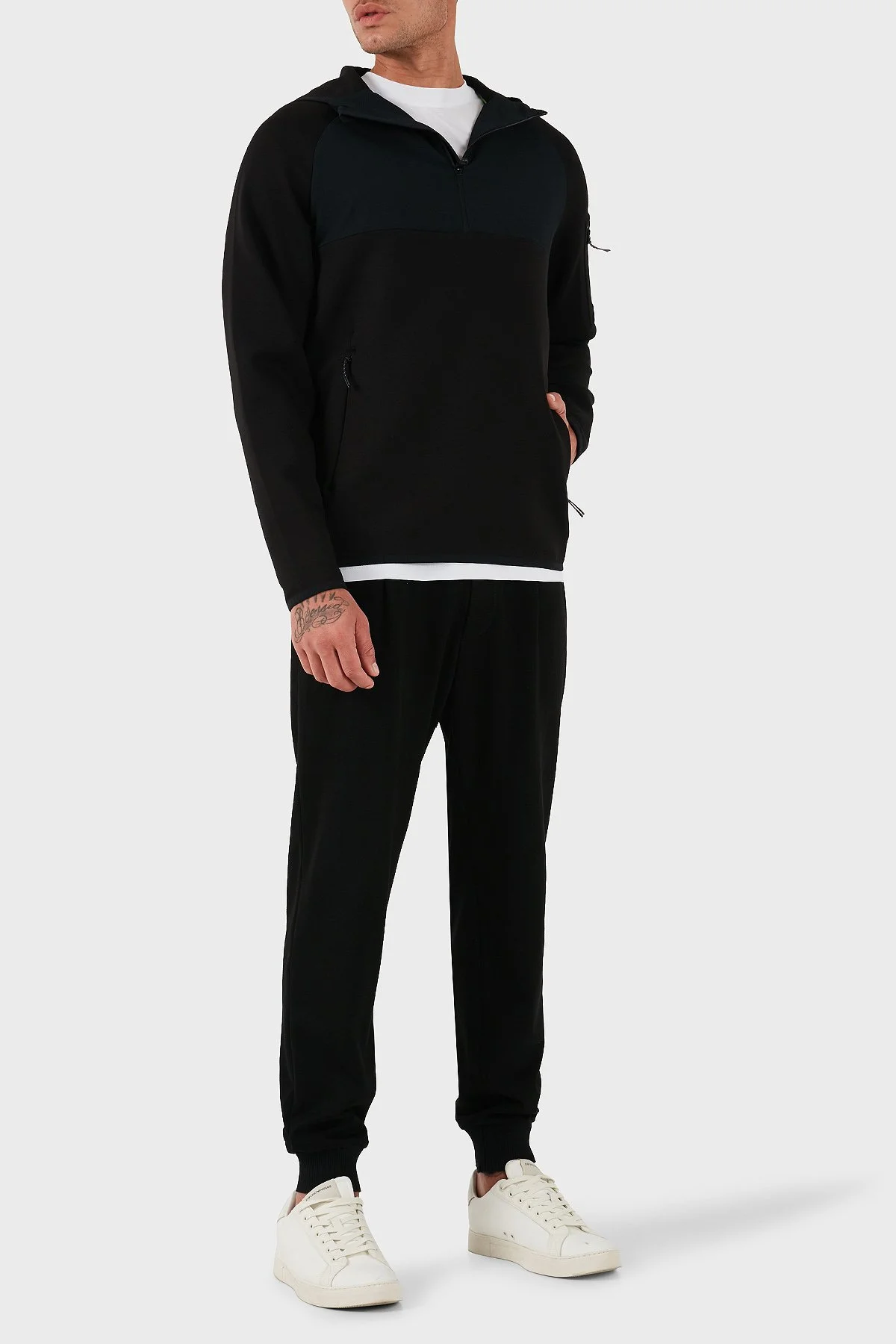 Boss Streç Pamuklu Regular Fit Kapüşonlu Erkek Sweat 50543921 001 SİYAH - 2