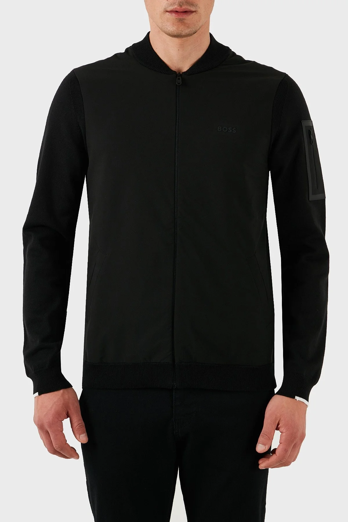 Boss Streç Pamuklu Regular Fit Kolej Yaka Erkek Ceket 50529337 001 SİYAH - 1