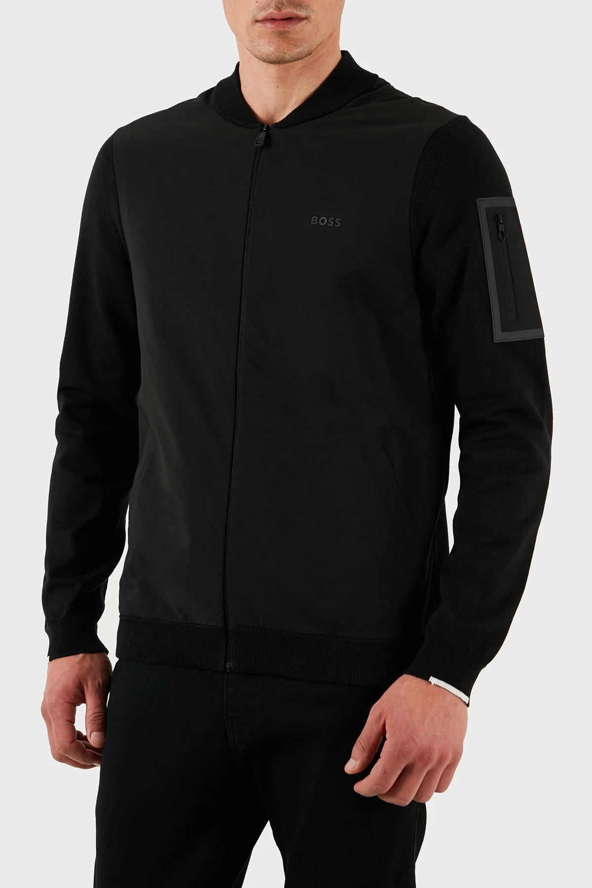 Boss Streç Pamuklu Regular Fit Kolej Yaka Erkek Ceket 50529337 001 SİYAH - 4