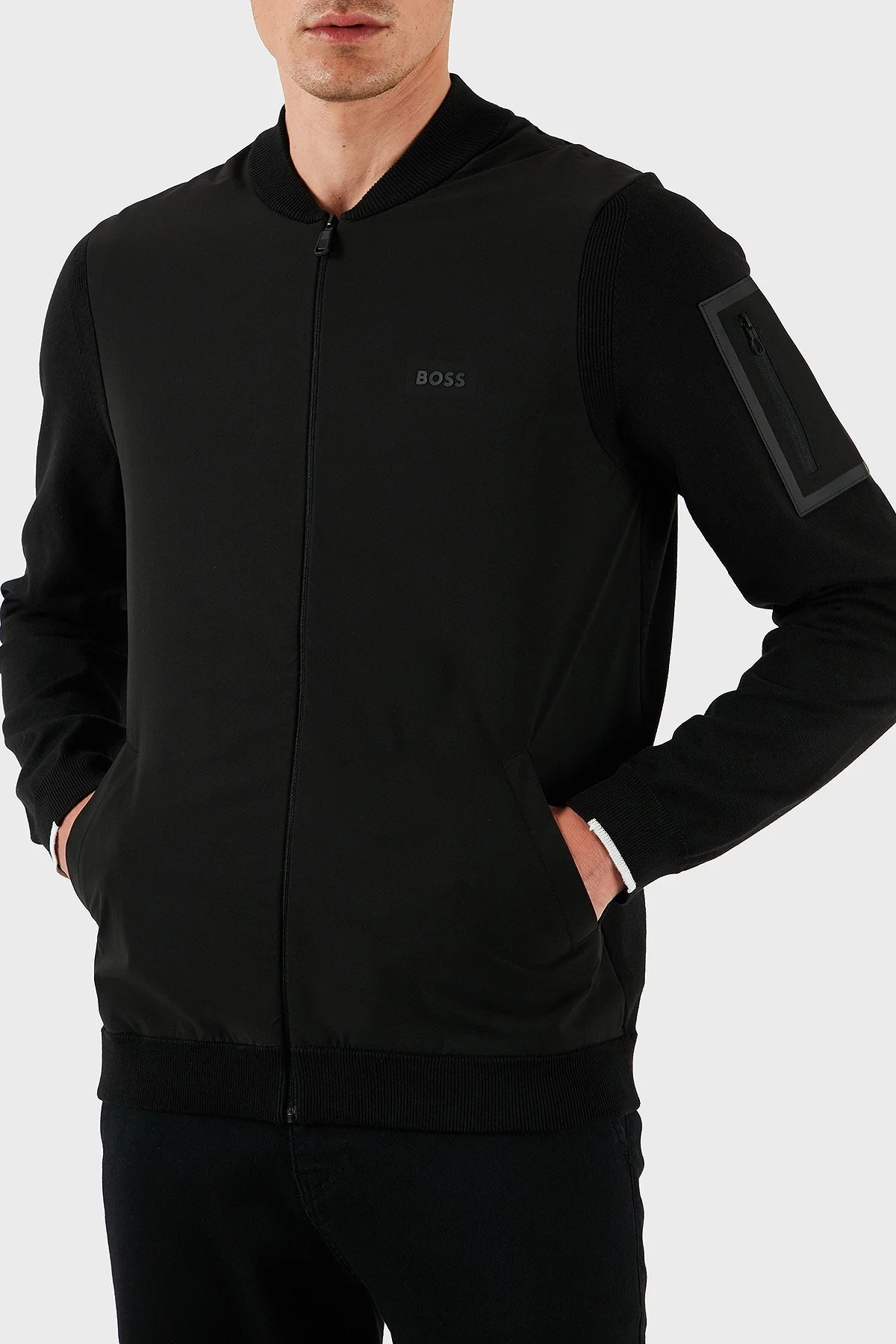 Boss Streç Pamuklu Regular Fit Kolej Yaka Erkek Ceket 50529337 001 SİYAH - 5