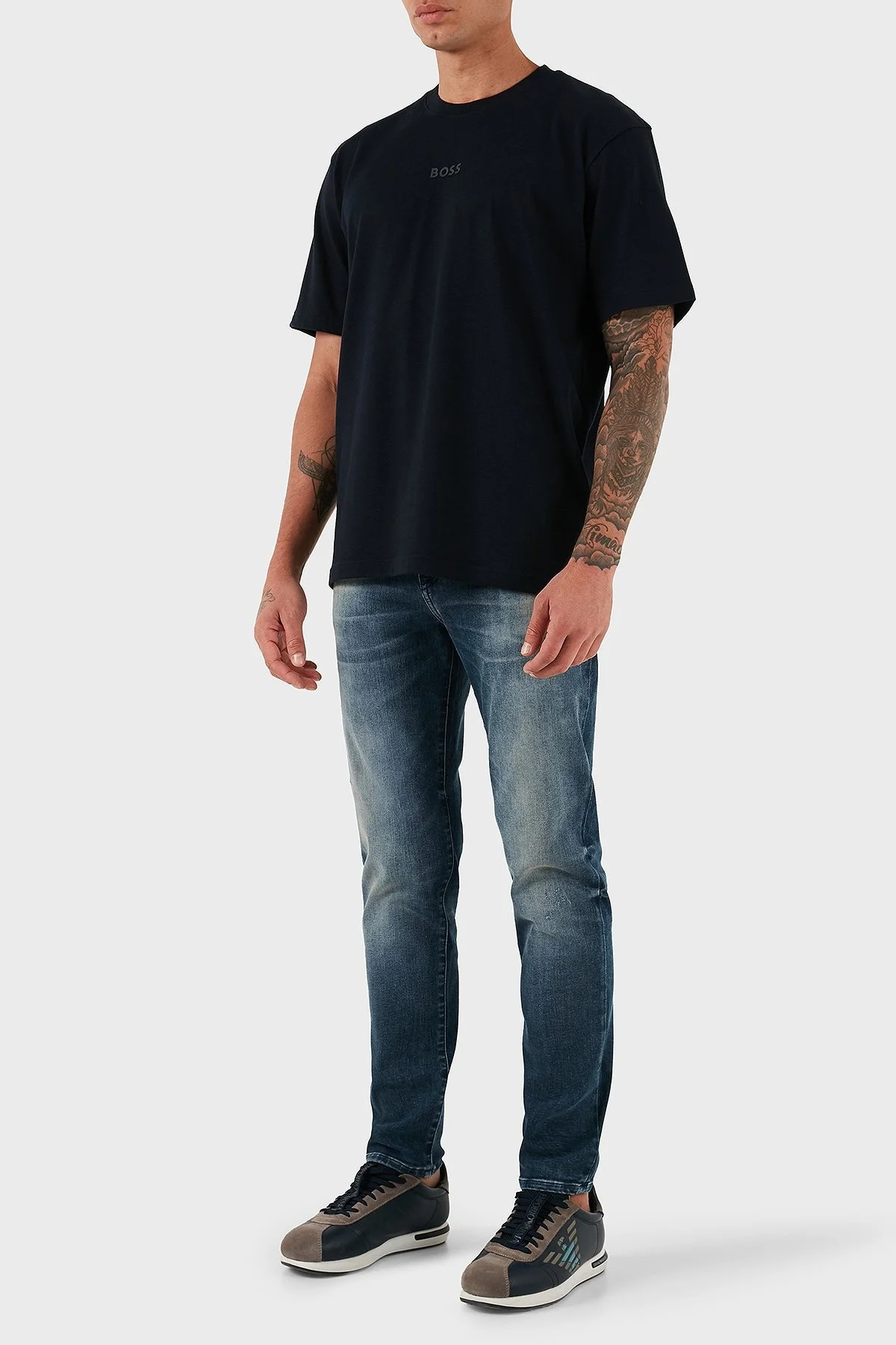 Boss Streç Pamuklu Regular Fit Normal Bel Düz Paça Jeans Erkek Kot Pantolon 50544609 413 LACİVERT - 2