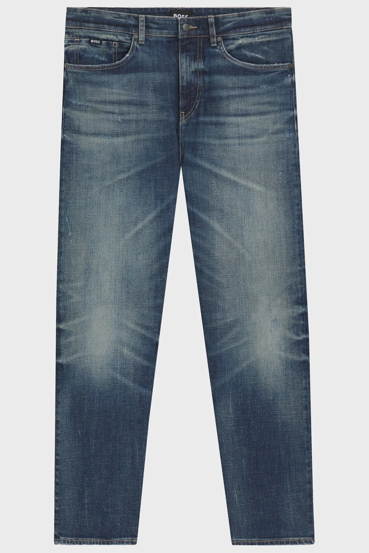 Boss Streç Pamuklu Regular Fit Normal Bel Düz Paça Jeans Erkek Kot Pantolon 50546630 421 LACİVERT - 5