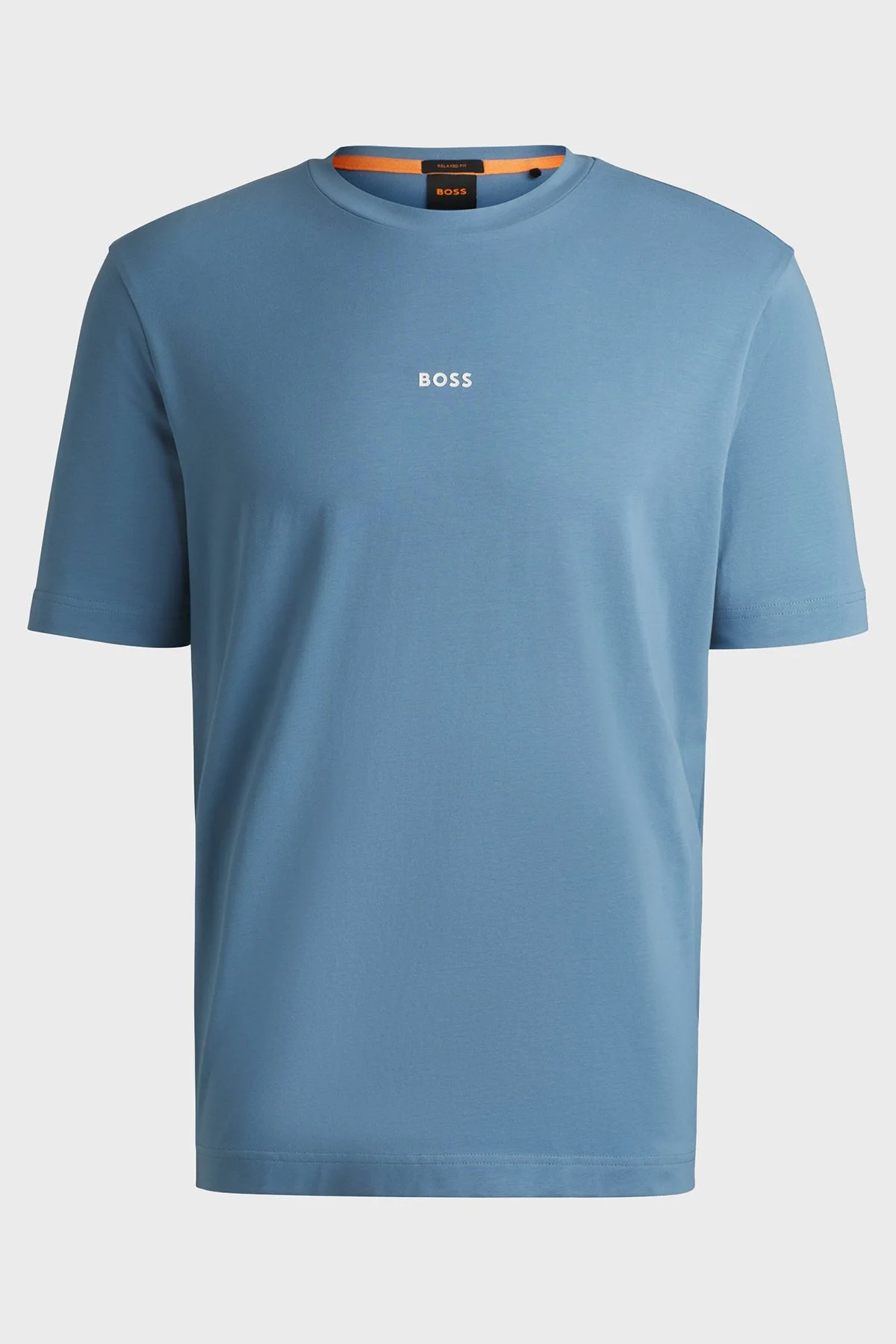 Boss Streç Pamuklu Relaxed Fit Bisiklet Yaka Erkek T Shirt 50473278 462 MAVİ - 5