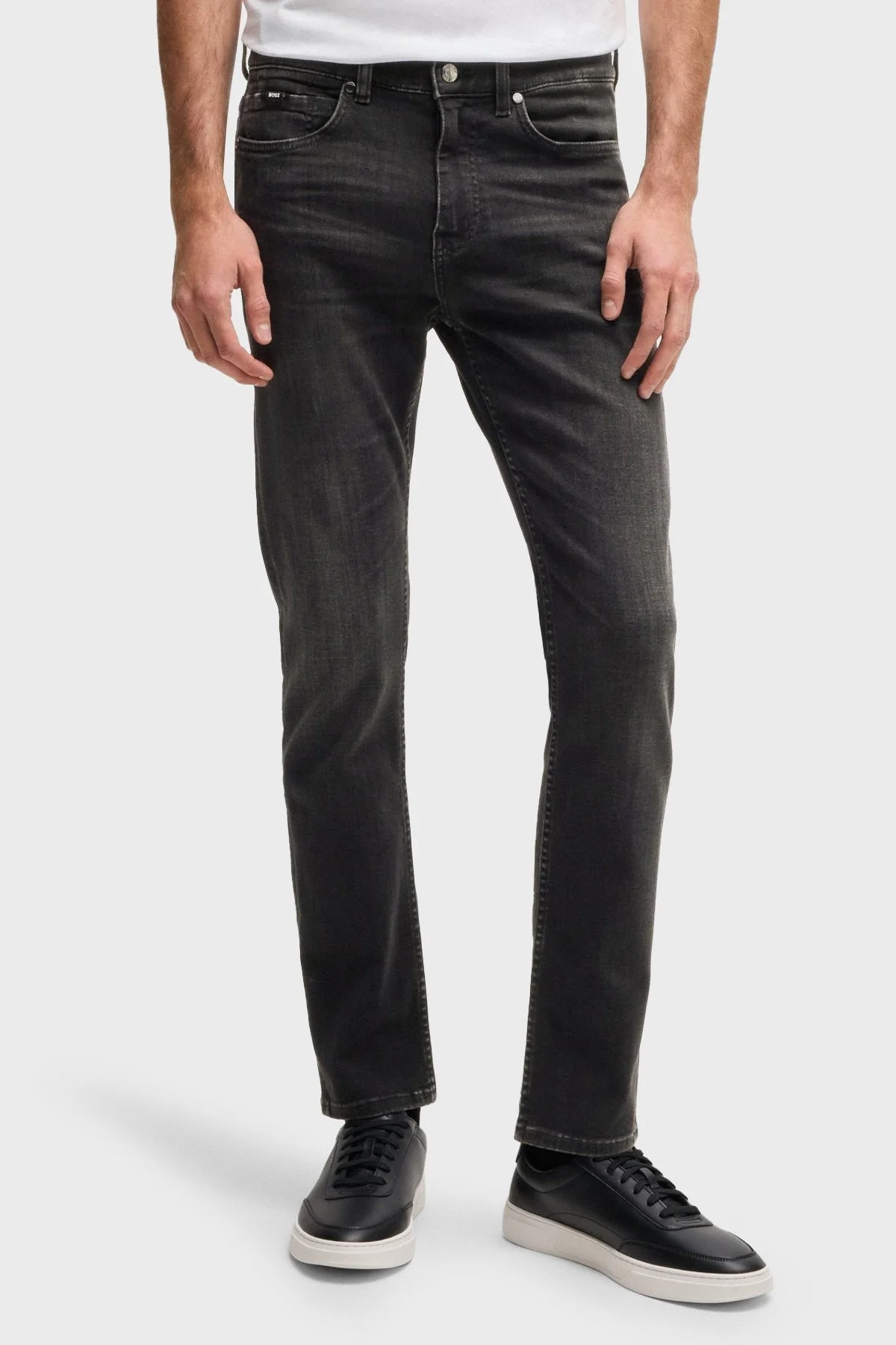 Boss Streç Pamuklu Skinny Fit Normal Bel Dar Paça Jeans Erkek Kot Pantolon 50532605 005 SİYAH - 2