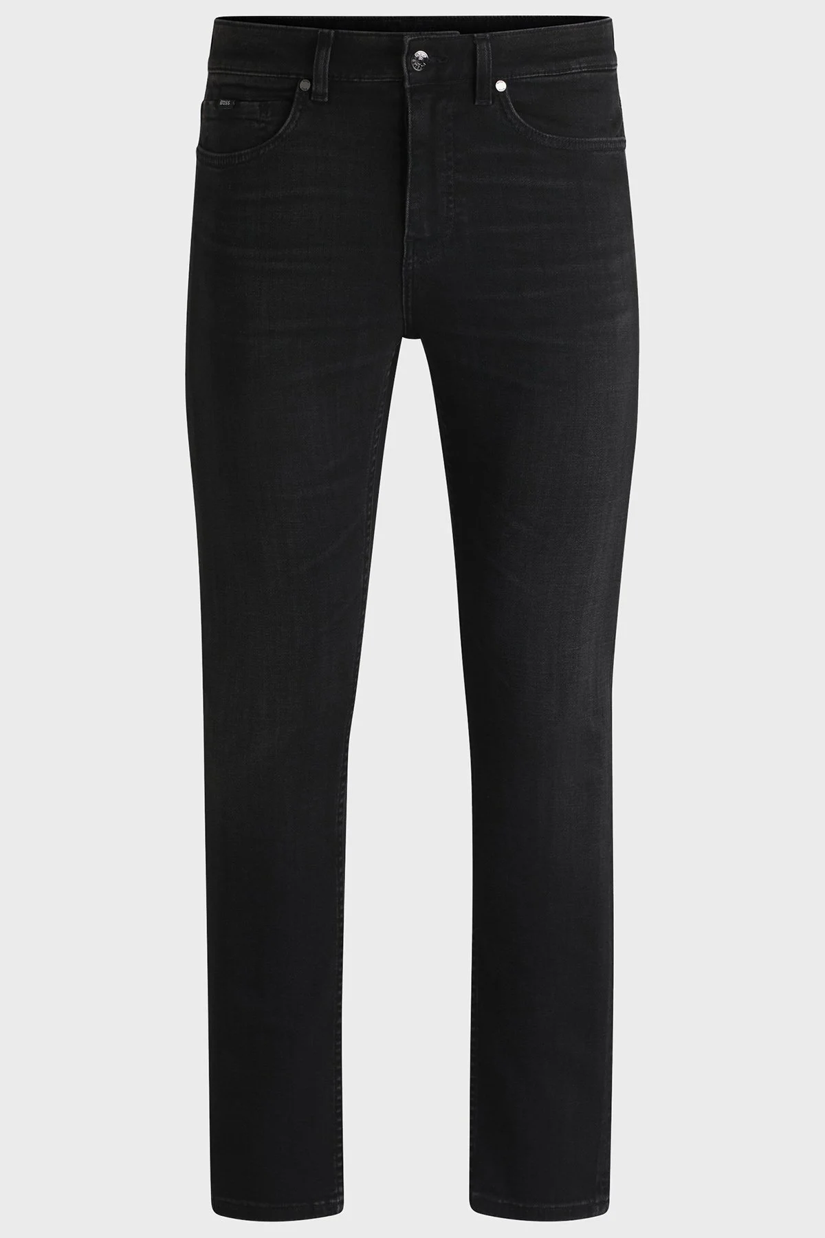 Boss Streç Pamuklu Skinny Fit Normal Bel Dar Paça Jeans Erkek Kot Pantolon 50532605 005 SİYAH - 6