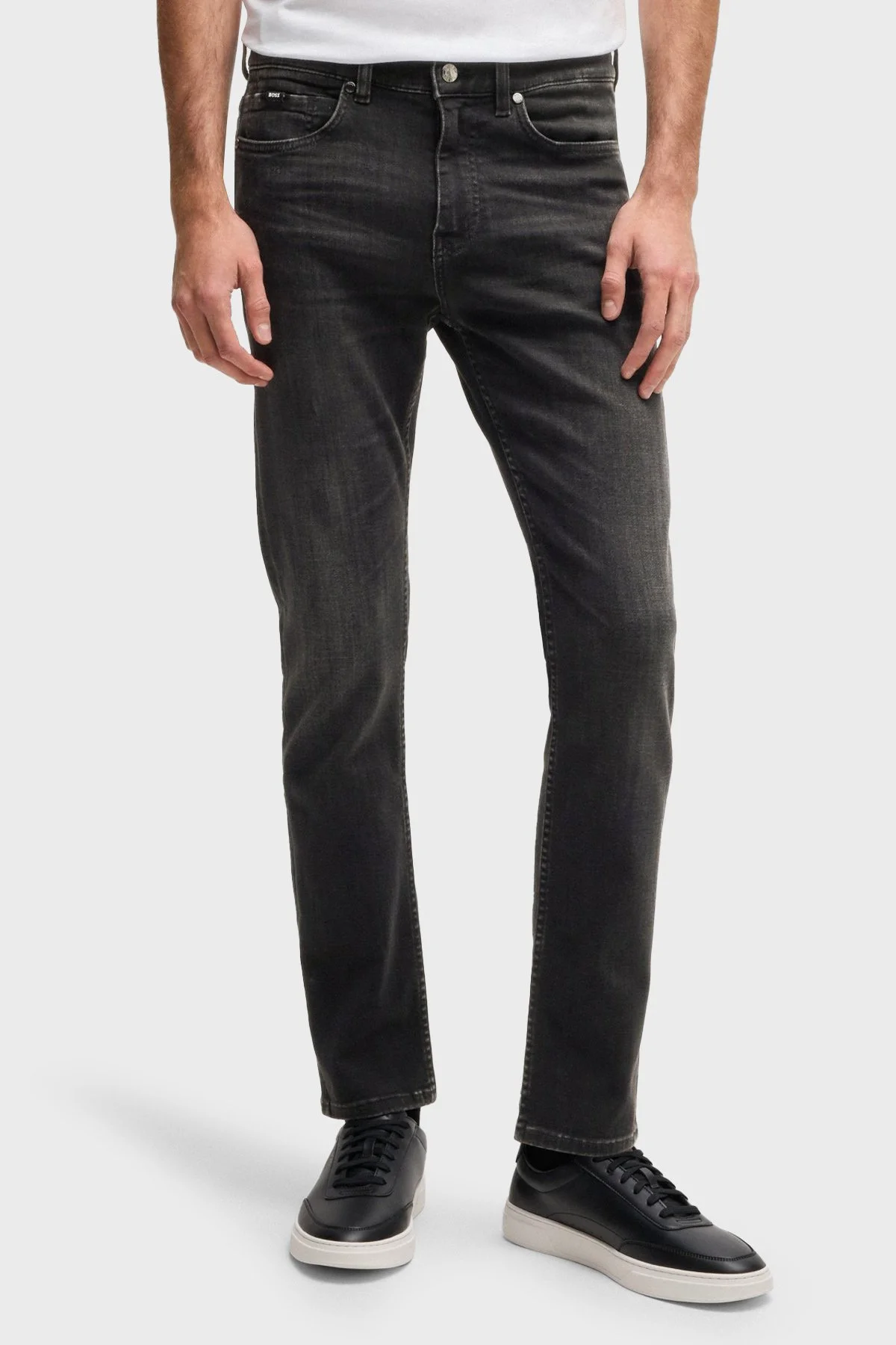 Boss Streç Pamuklu Skinny Fit Normal Bel Dar Paça Jeans Erkek Kot Pantolon 50532605 005 SİYAH - 2