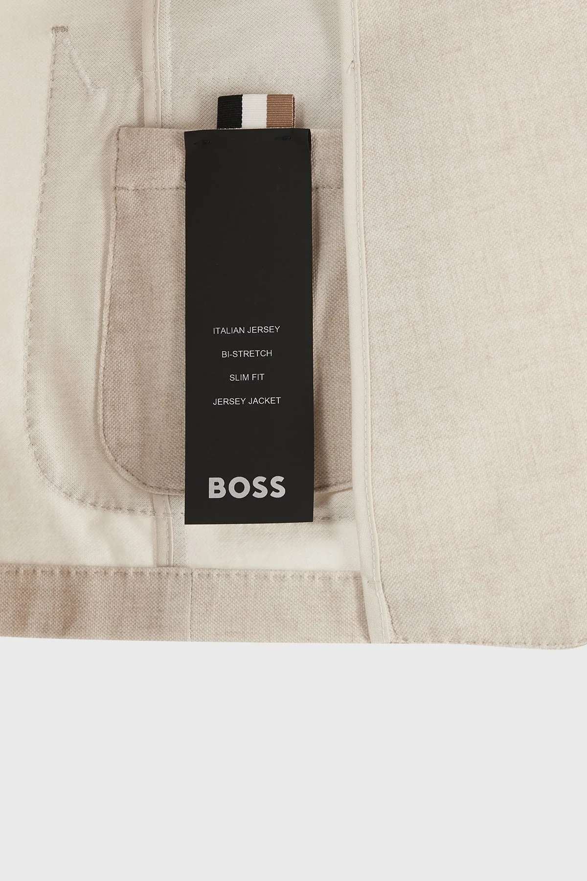 Boss Streç Pamuklu Slim Fit Çift Yırtmaçlı Blazer Erkek Ceket 50491667 271 BEJ - 5