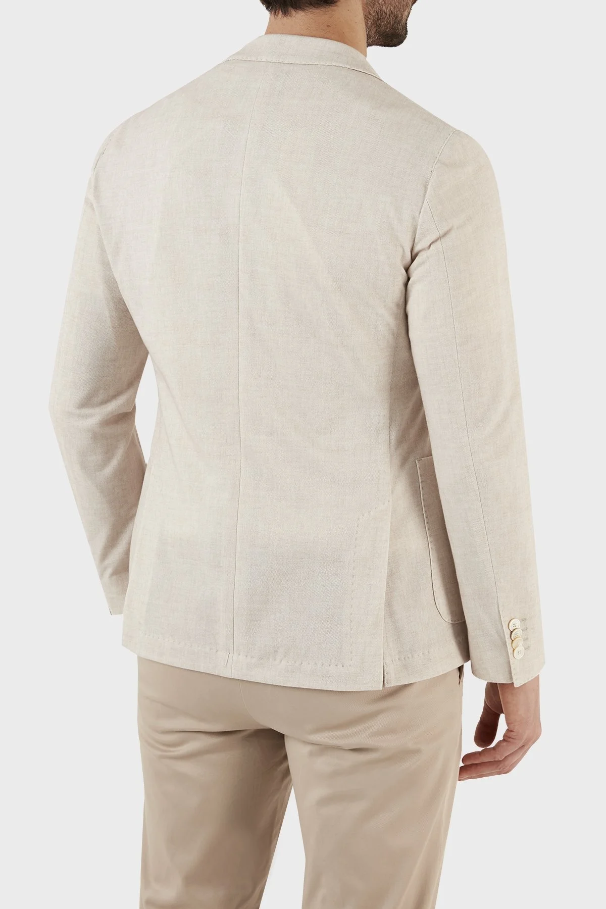 Boss Streç Pamuklu Slim Fit Çift Yırtmaçlı Blazer Erkek Ceket 50491667 271 BEJ - 7