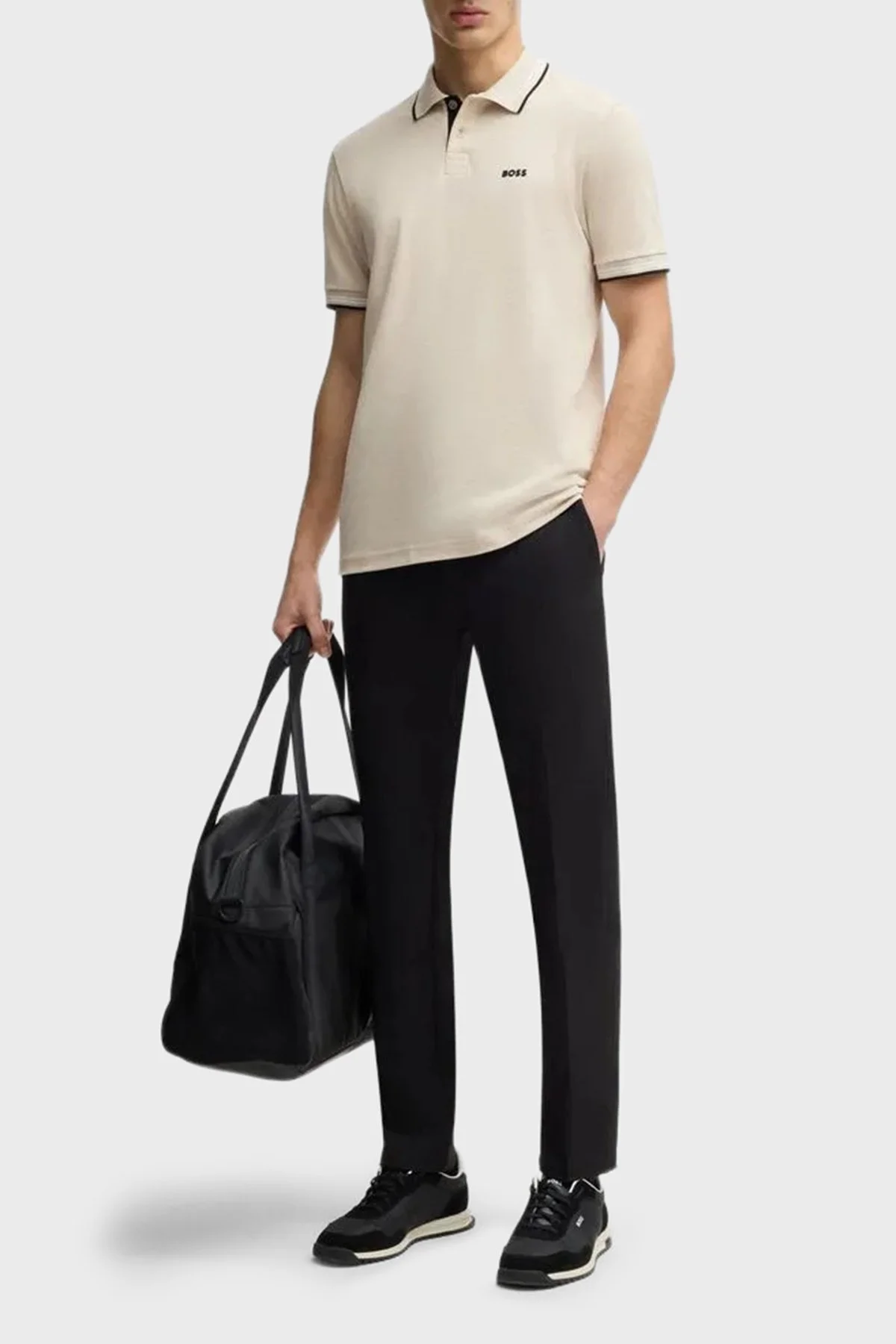 Boss Streç Pamuklu Slim Fit Düğmeli Erkek Polo Yaka T Shirt 50506193 284 BEJ - 7