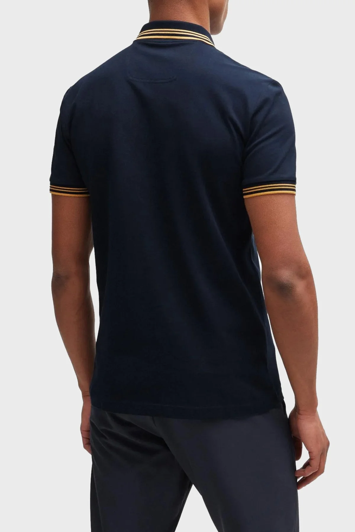 Boss Streç Pamuklu Slim Fit Düğmeli Erkek Polo Yaka T Shirt 50506193 401 LACİVERT - 3