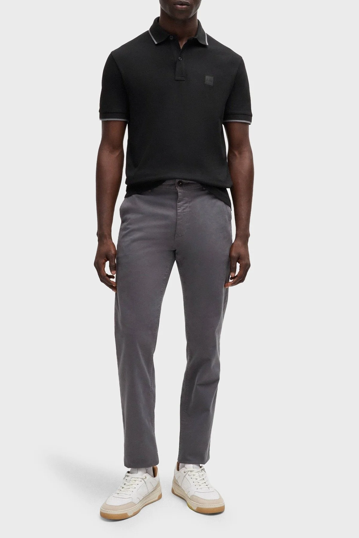 Boss Streç Pamuklu Slim Fit Düğmeli Erkek Polo Yaka T Shirt 50507699 001 SİYAH - 2