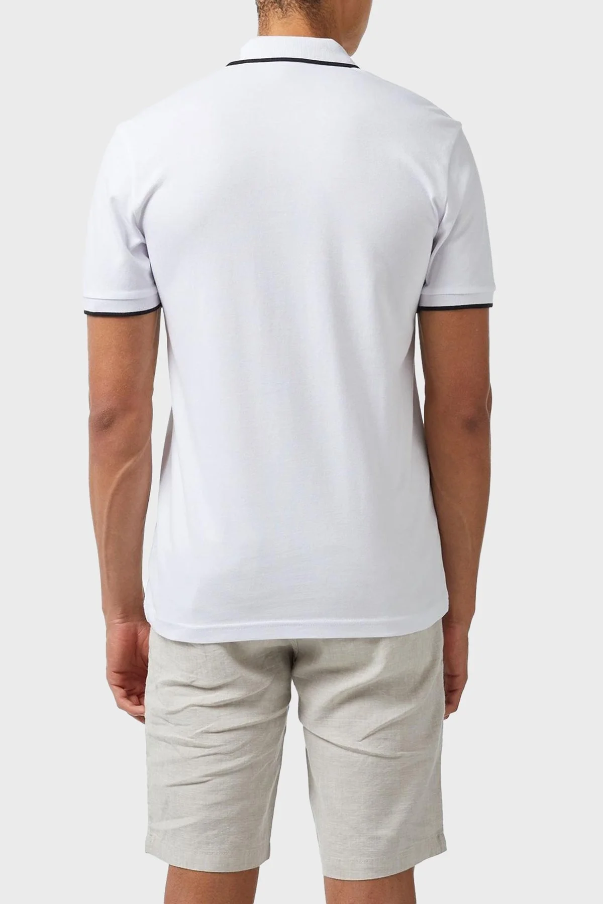 Boss Streç Pamuklu Slim Fit Düğmeli Erkek Polo Yaka T Shirt 50507699 100 BEYAZ - 3