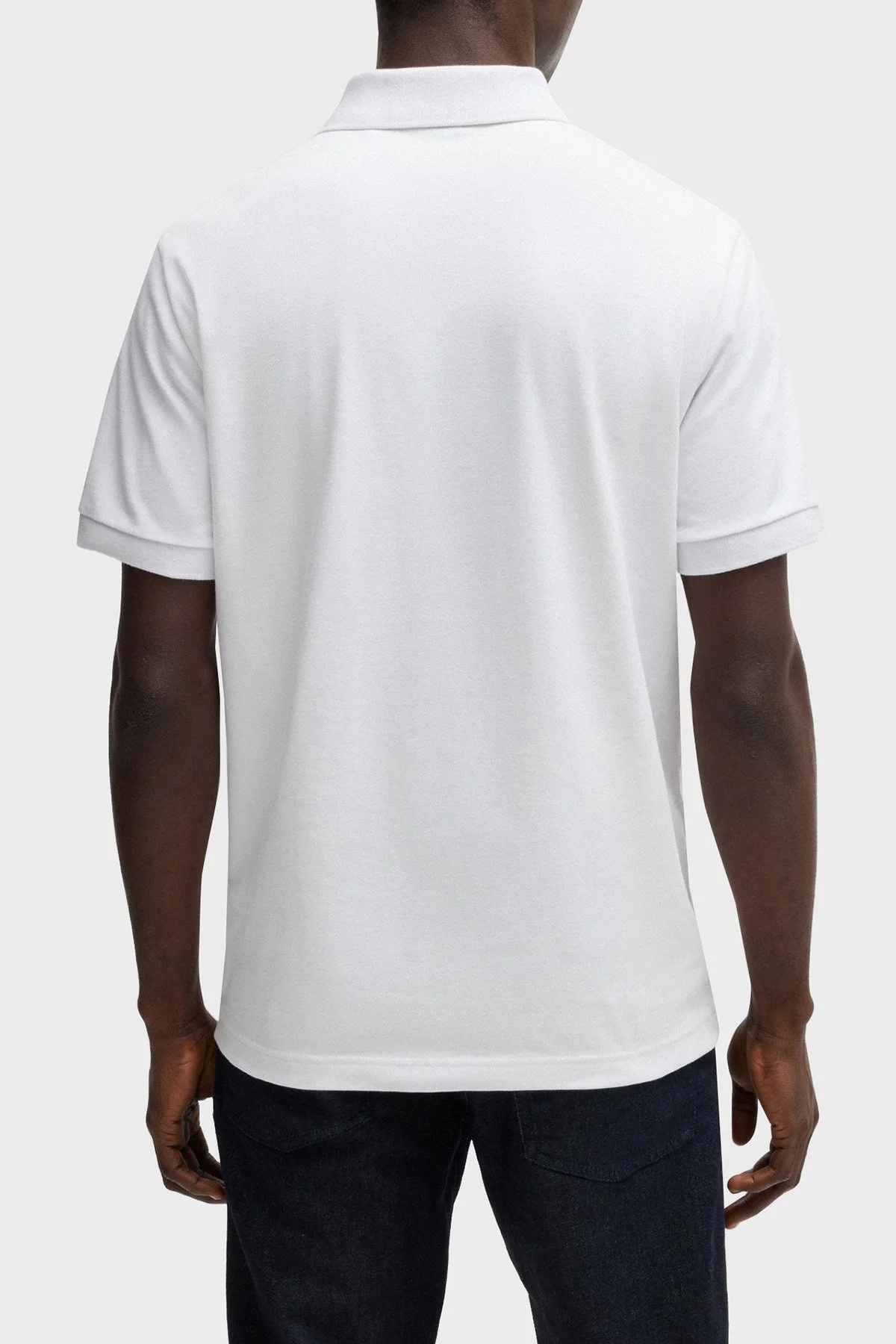 Boss Streç Pamuklu Slim Fit Düğmeli Erkek Polo Yaka T Shirt 50507803 100 BEYAZ - 3