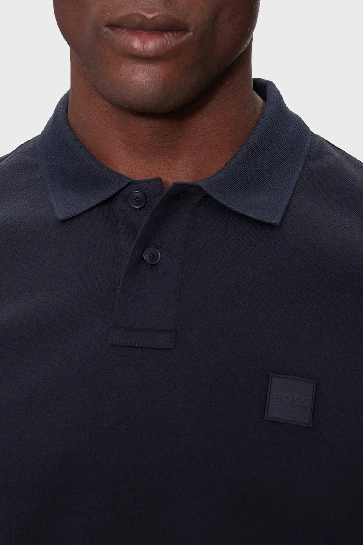 Boss Streç Pamuklu Slim Fit Düğmeli Erkek Polo Yaka T Shirt 50507803 404 LACİVERT - 4