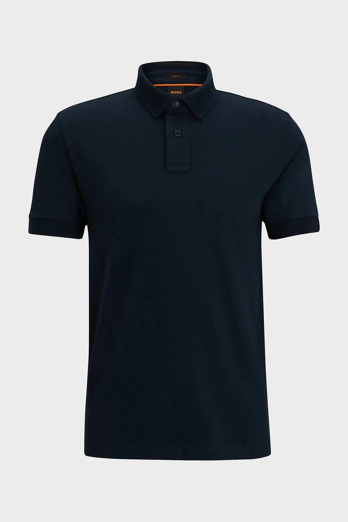 Boss Streç Pamuklu Slim Fit Düğmeli Erkek Polo Yaka T Shirt 50507803 404 LACİVERT - 6