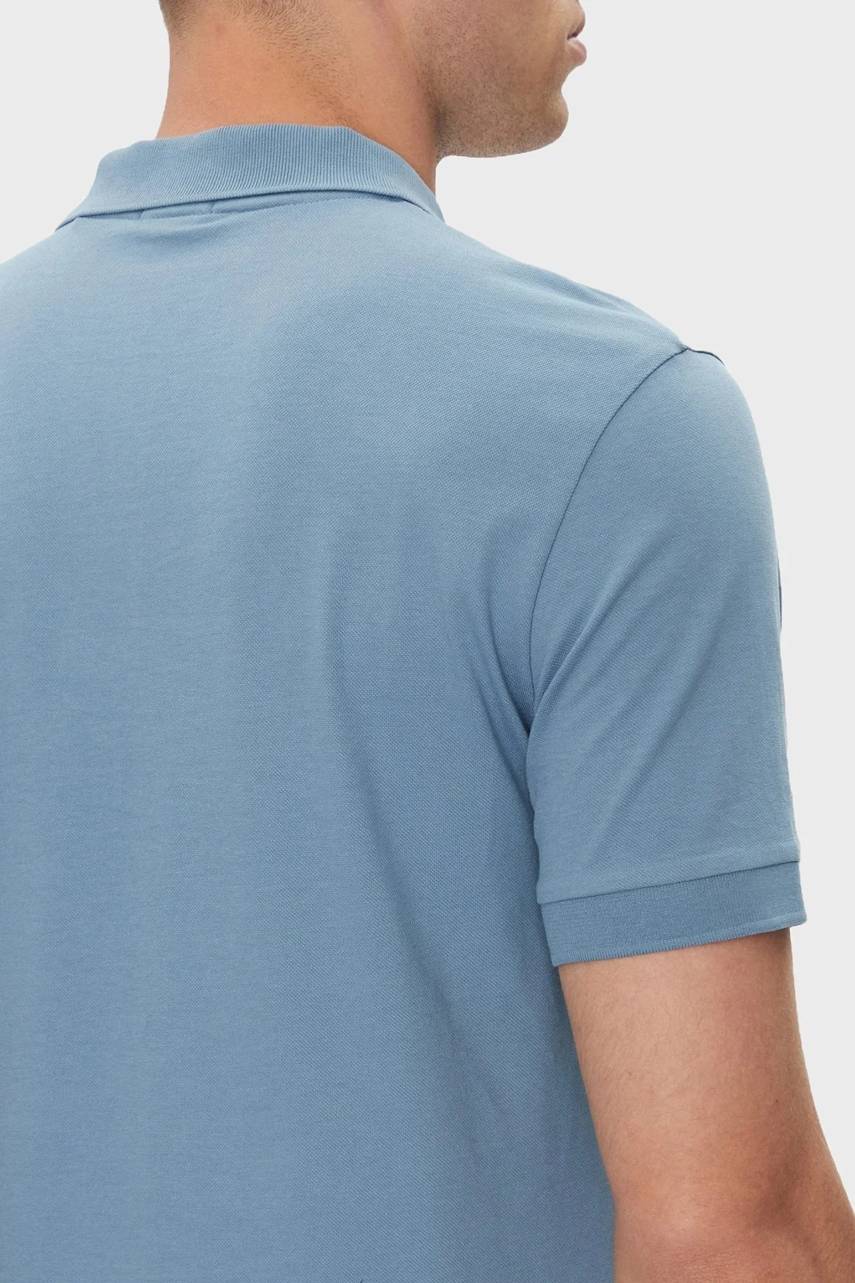 Boss Streç Pamuklu Slim Fit Düğmeli Erkek Polo Yaka T Shirt 50507803 462 MAVİ - 10