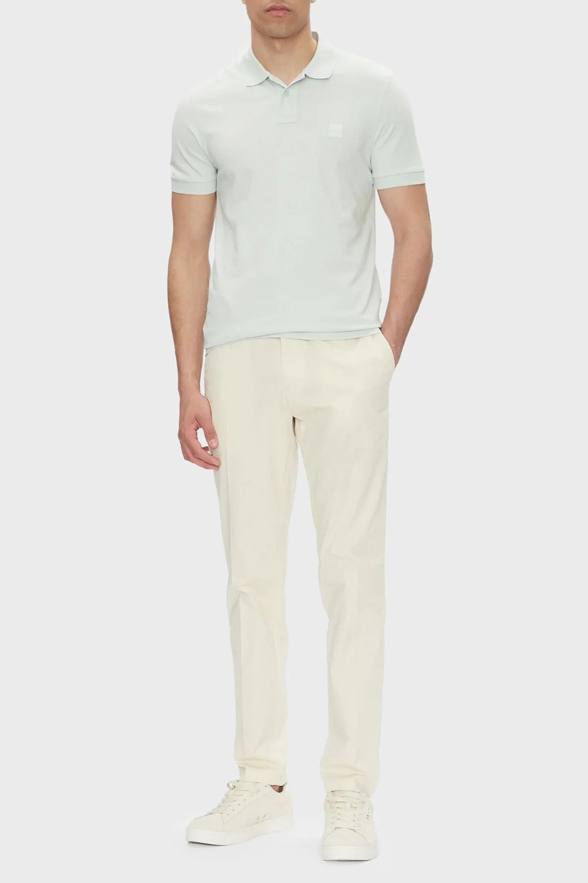 Boss Streç Pamuklu Slim Fit Düğmeli Erkek Polo Yaka T Shirt 50507803 474 MİNT - 7