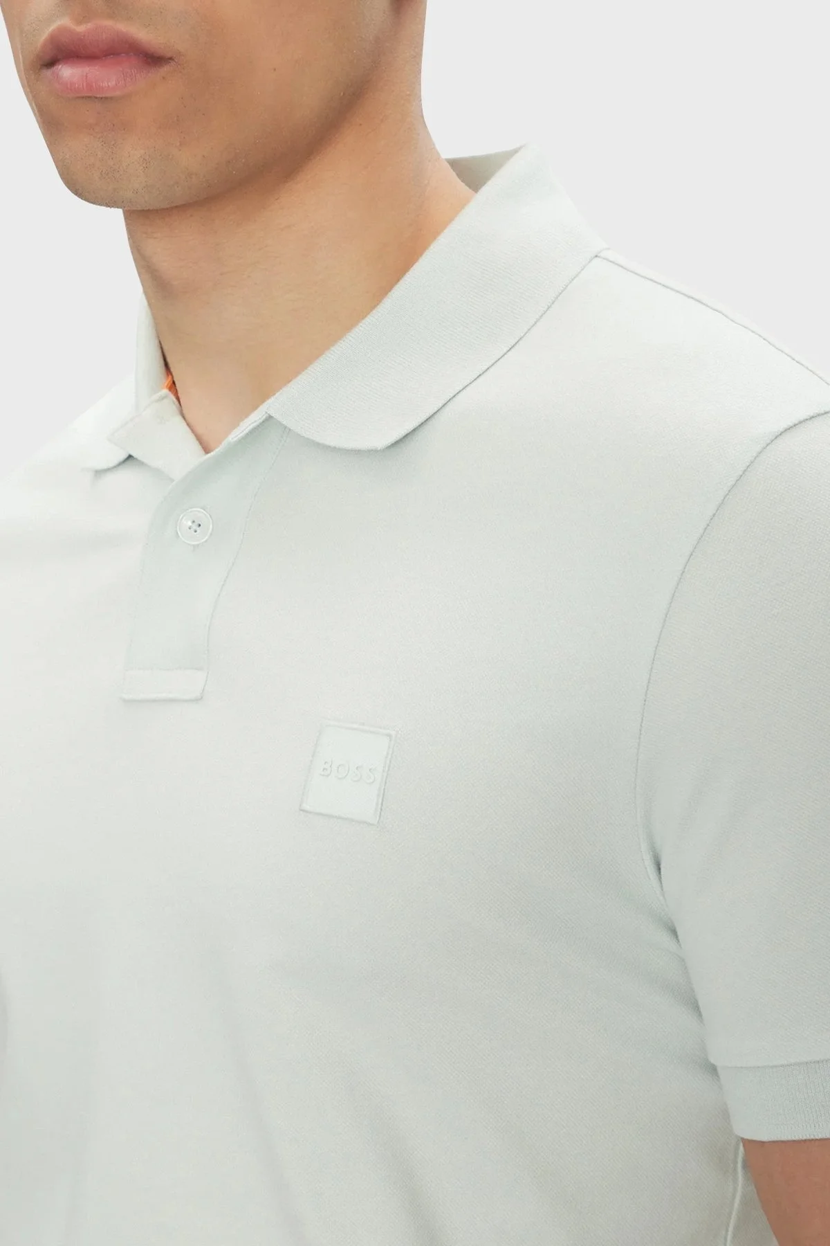 Boss Streç Pamuklu Slim Fit Düğmeli Erkek Polo Yaka T Shirt 50507803 474 MİNT - 9