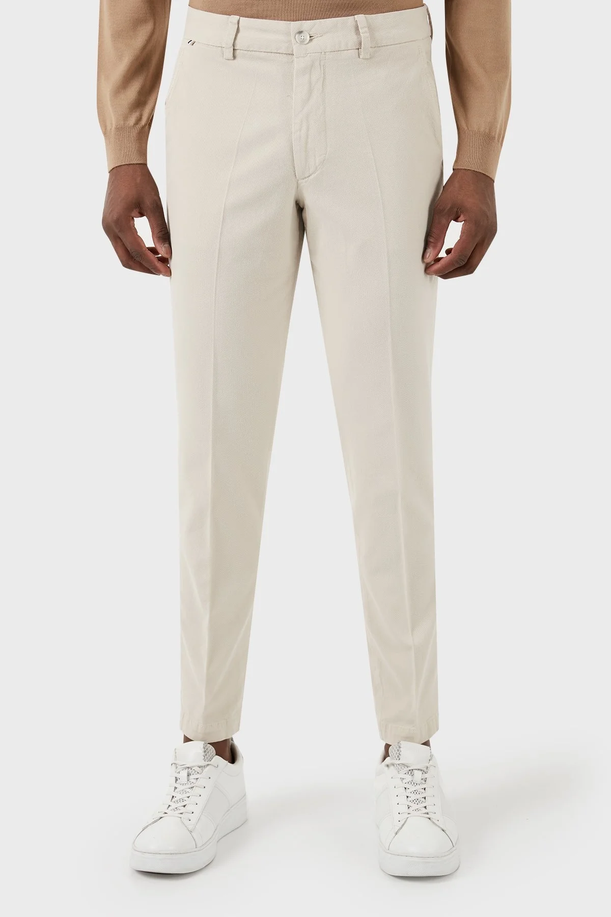 Boss Streç Pamuklu Slim Fit Düz Paça Erkek Pantolon 50507575 102 BEJ - 2