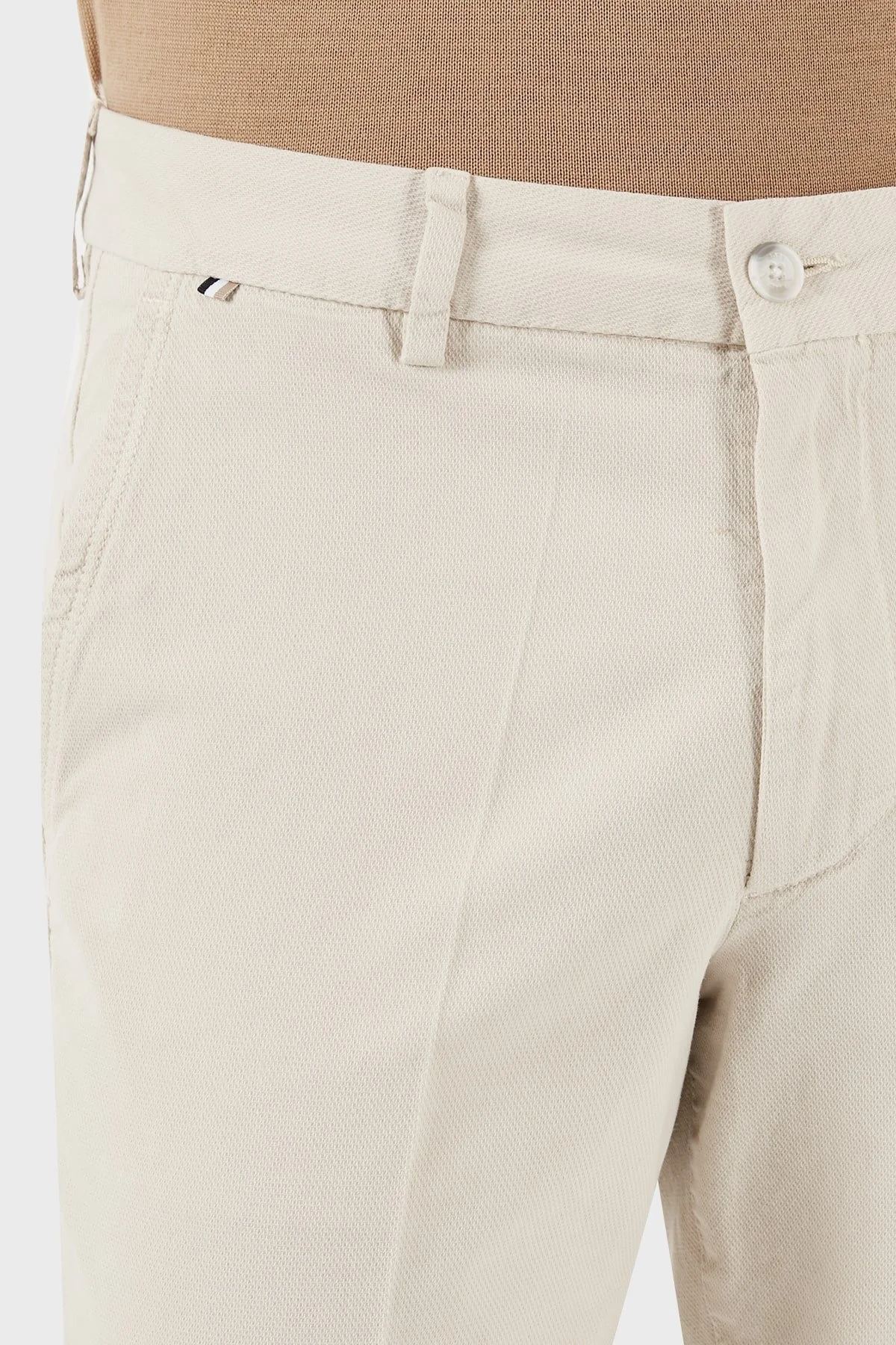 Boss Streç Pamuklu Slim Fit Düz Paça Erkek Pantolon 50507575 102 BEJ - 5