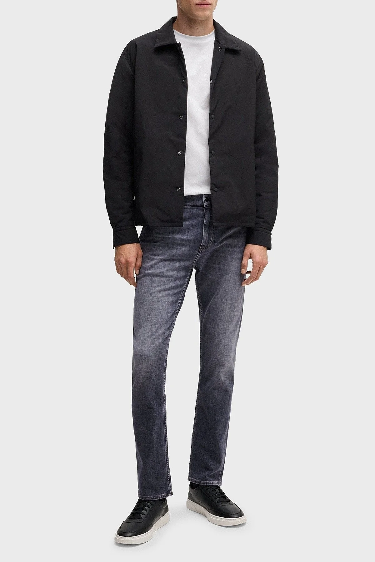 Boss Streç Pamuklu Slim Fit Düz Paça Jeans Erkek Kot Pantolon 50532606 021 ANTRASİT - 3