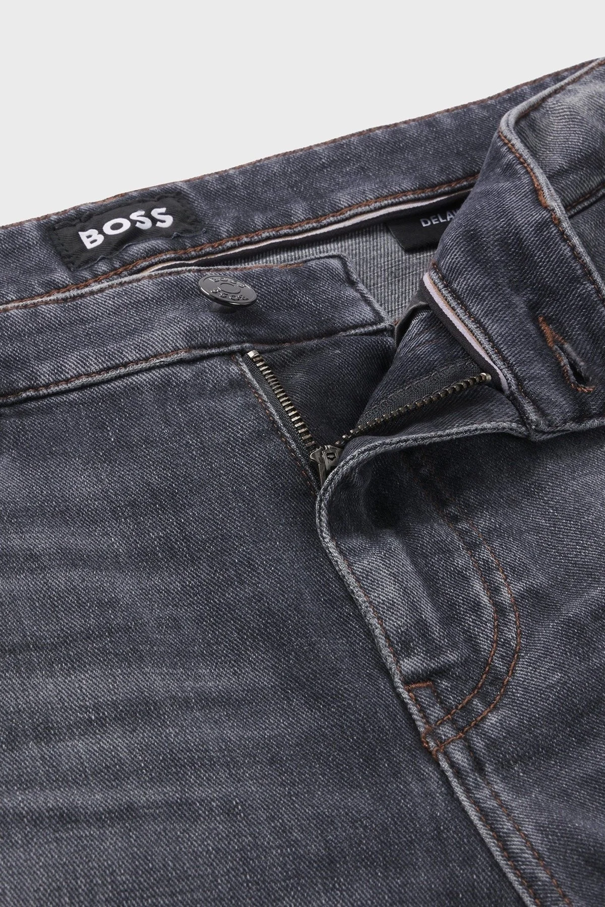 Boss Streç Pamuklu Slim Fit Düz Paça Jeans Erkek Kot Pantolon 50532606 021 ANTRASİT - 6