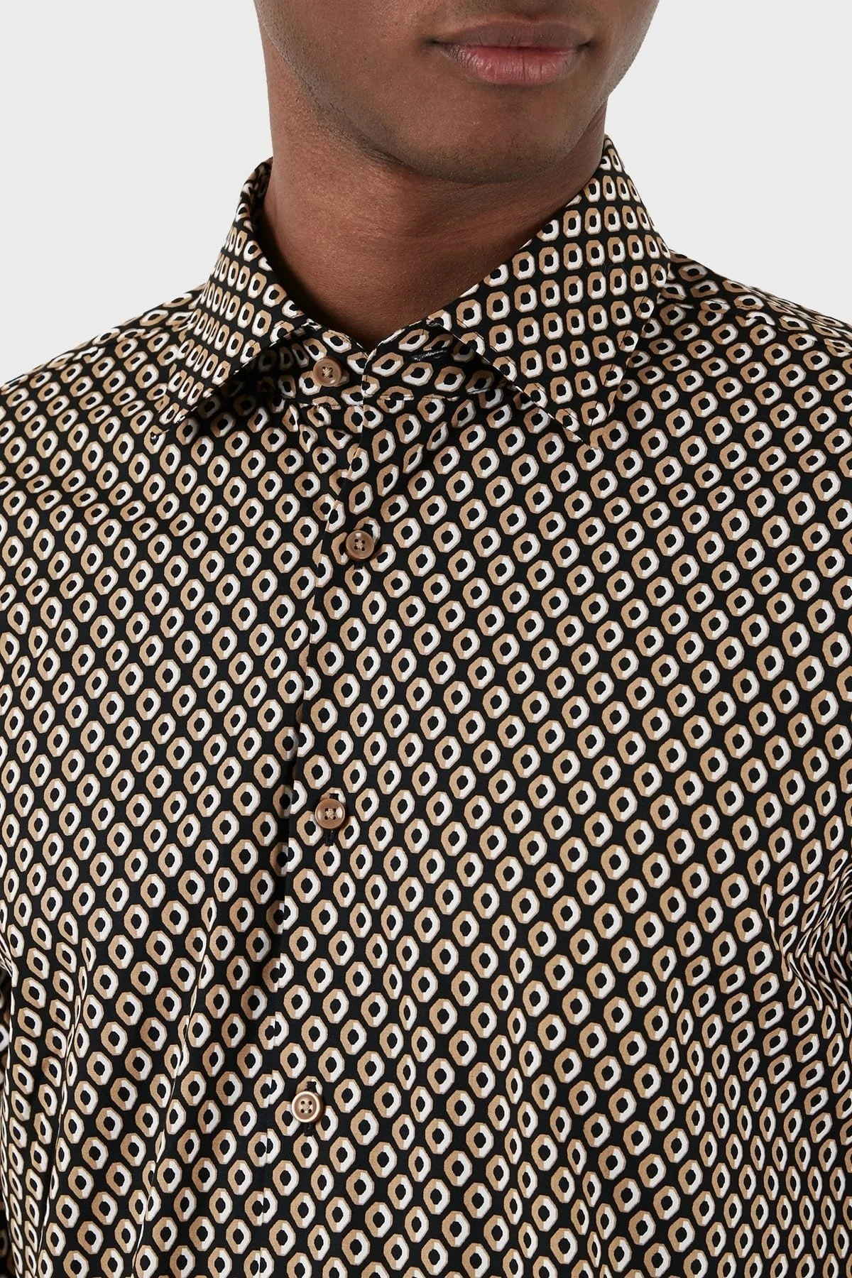 Boss Streç Pamuklu Slim Fit Erkek Gömlek 50508767 260 KAHVE - 6