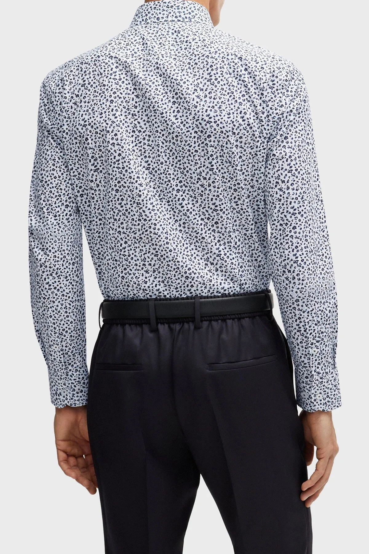 Boss Streç Pamuklu Slim Fit Erkek Gömlek 50512664 410 LACİVERT - 3